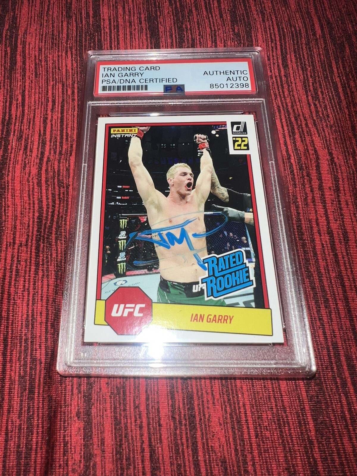 Ian Garry Signed Panini Instant Rated Rookie Retro UFC Trading Card /492 PSA/DNA