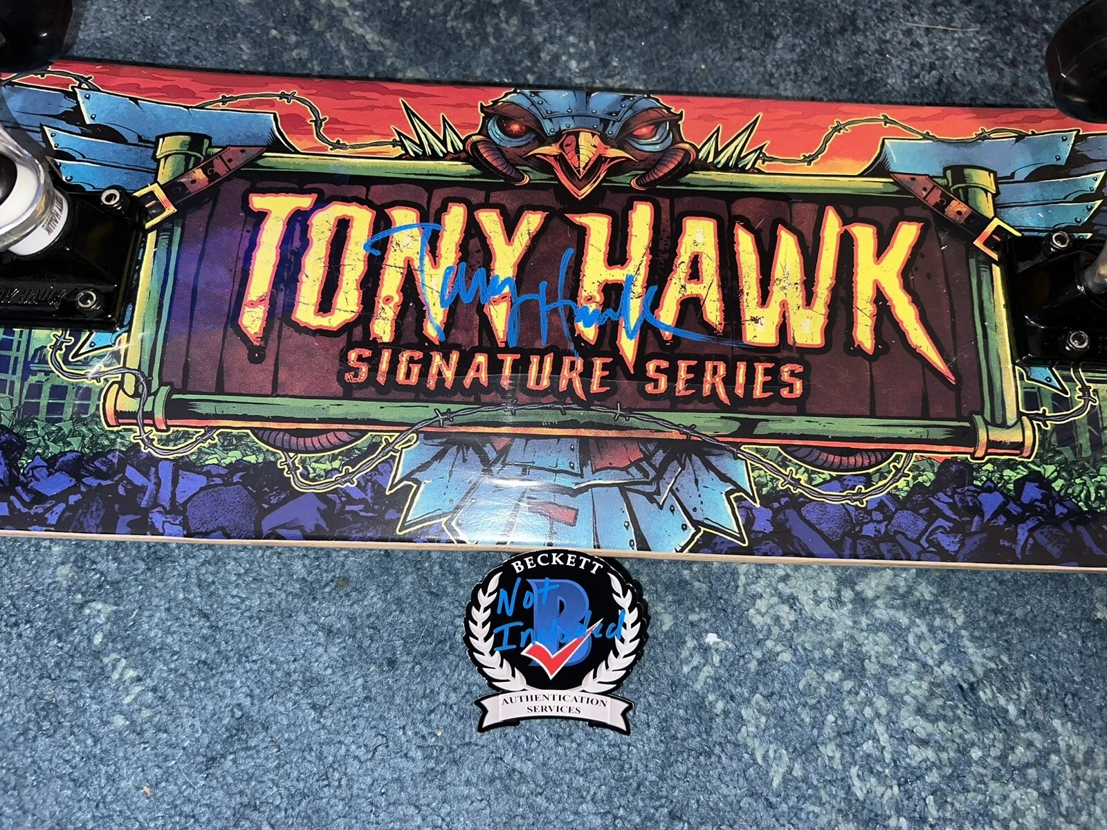Tony Hawk Signed Official Signature Series Skateboard Legend Beckett #4