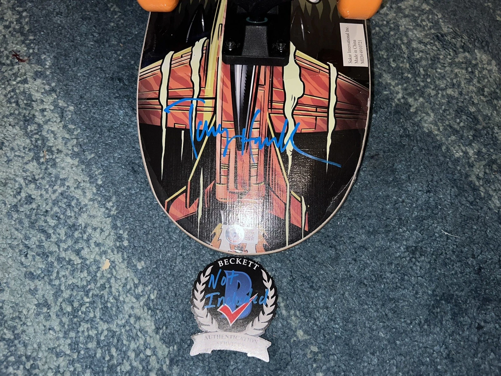 Tony Hawk Signed Official Signature Series Skateboard Legend Beckett #6