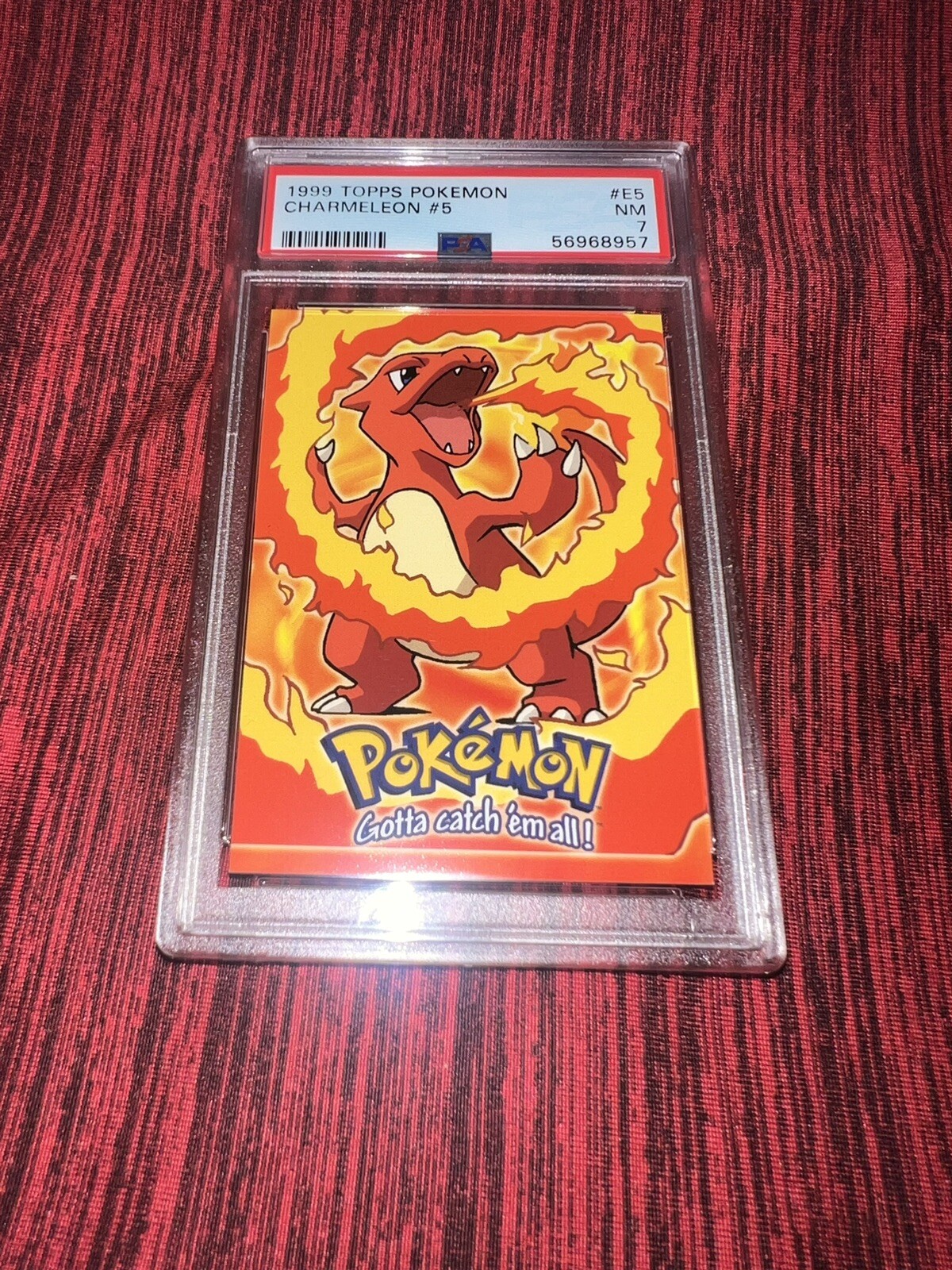 POKéMON 1999 TOPPS CHARMELEON #5 PSA NM 7 COLLECTIBLE MEMORABILIA
