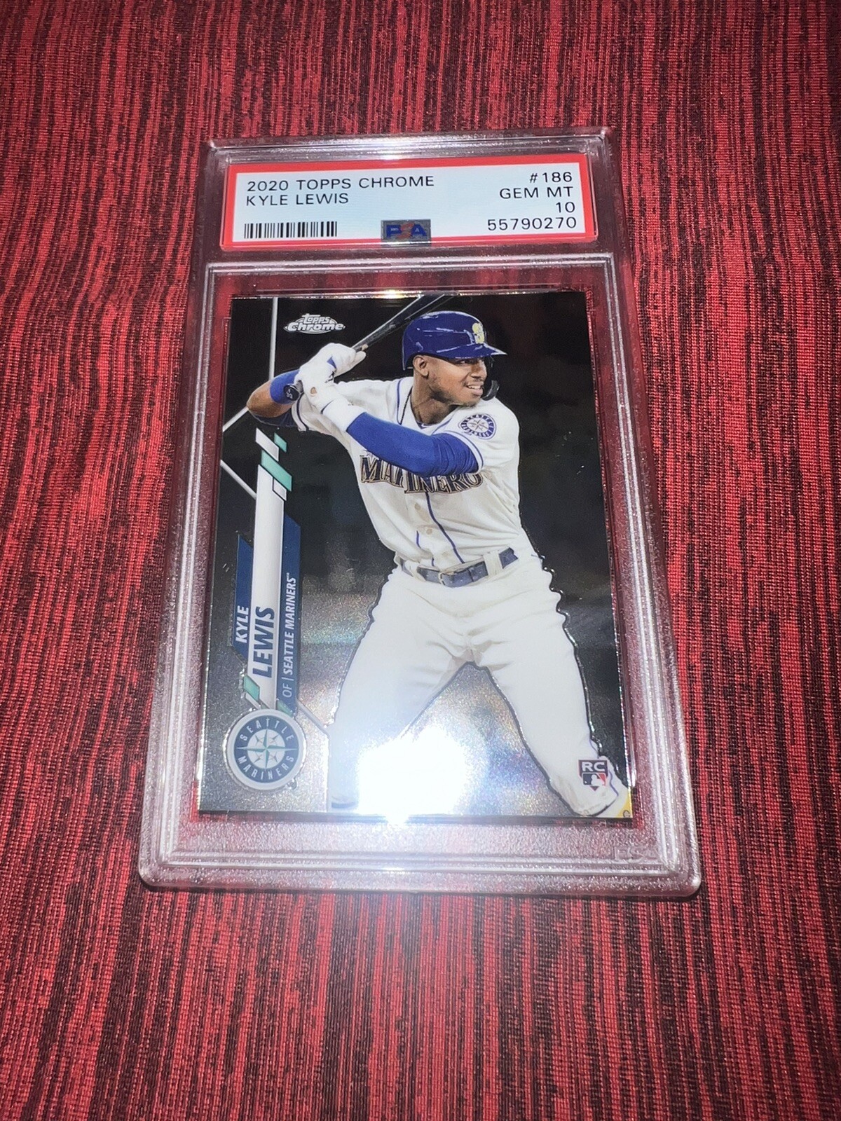 Kyle Lewis 2020 Topps Chrome #186 Rookie Card PSA Mint 10