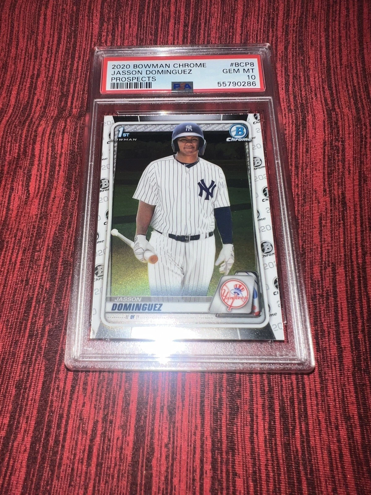 JASSON DOMINGUEZ 2020 TOPPS  1ST BOWMAN CHROME #BCP8 ROOKIE CARD PSA MINT 10 COLLECTIBLE MEMORABILIA