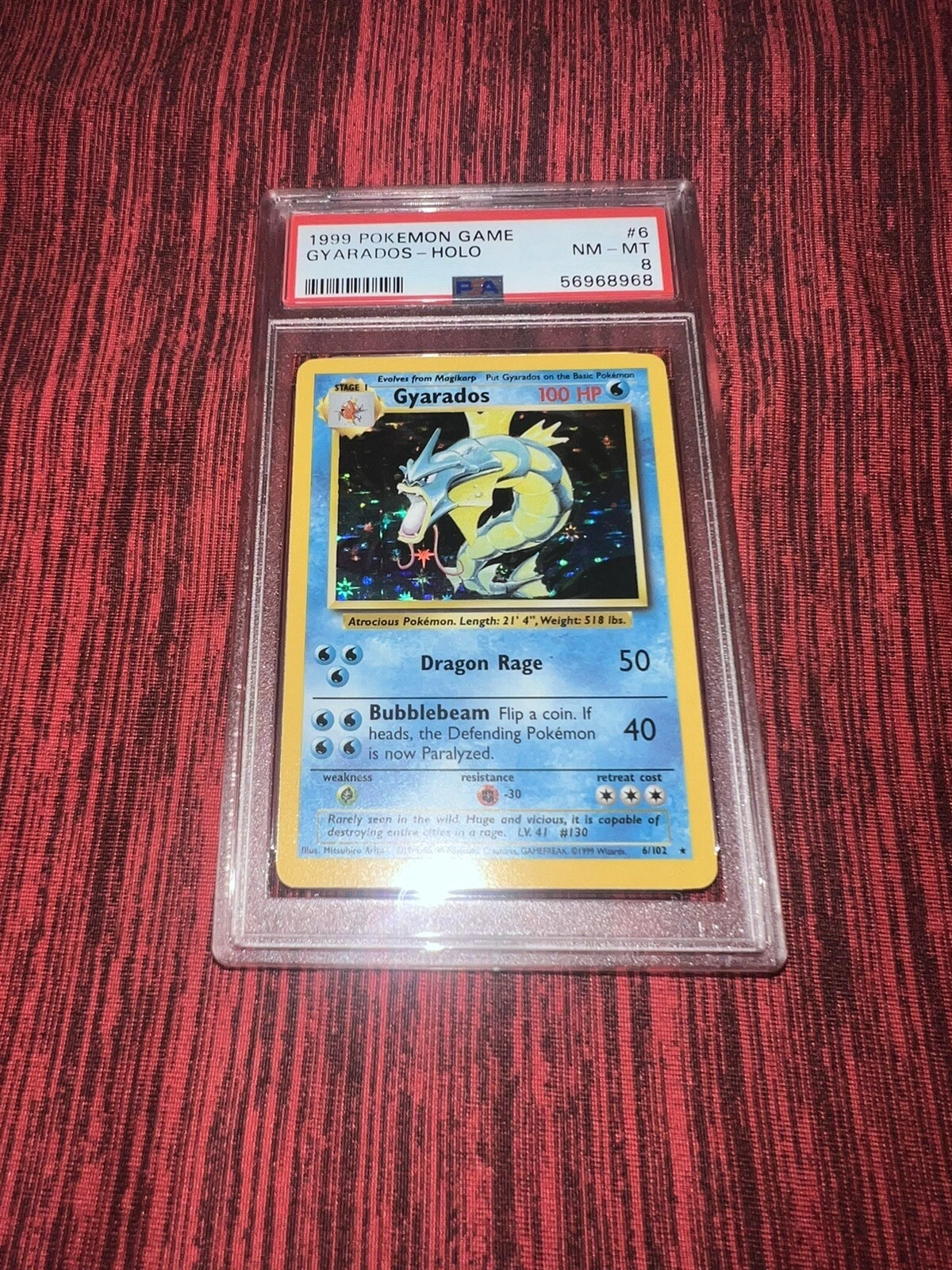 POKéMON 1999 GYARADOS #6 HOLO PSA NM 8 COLLECTIBLE MEMORABILIA