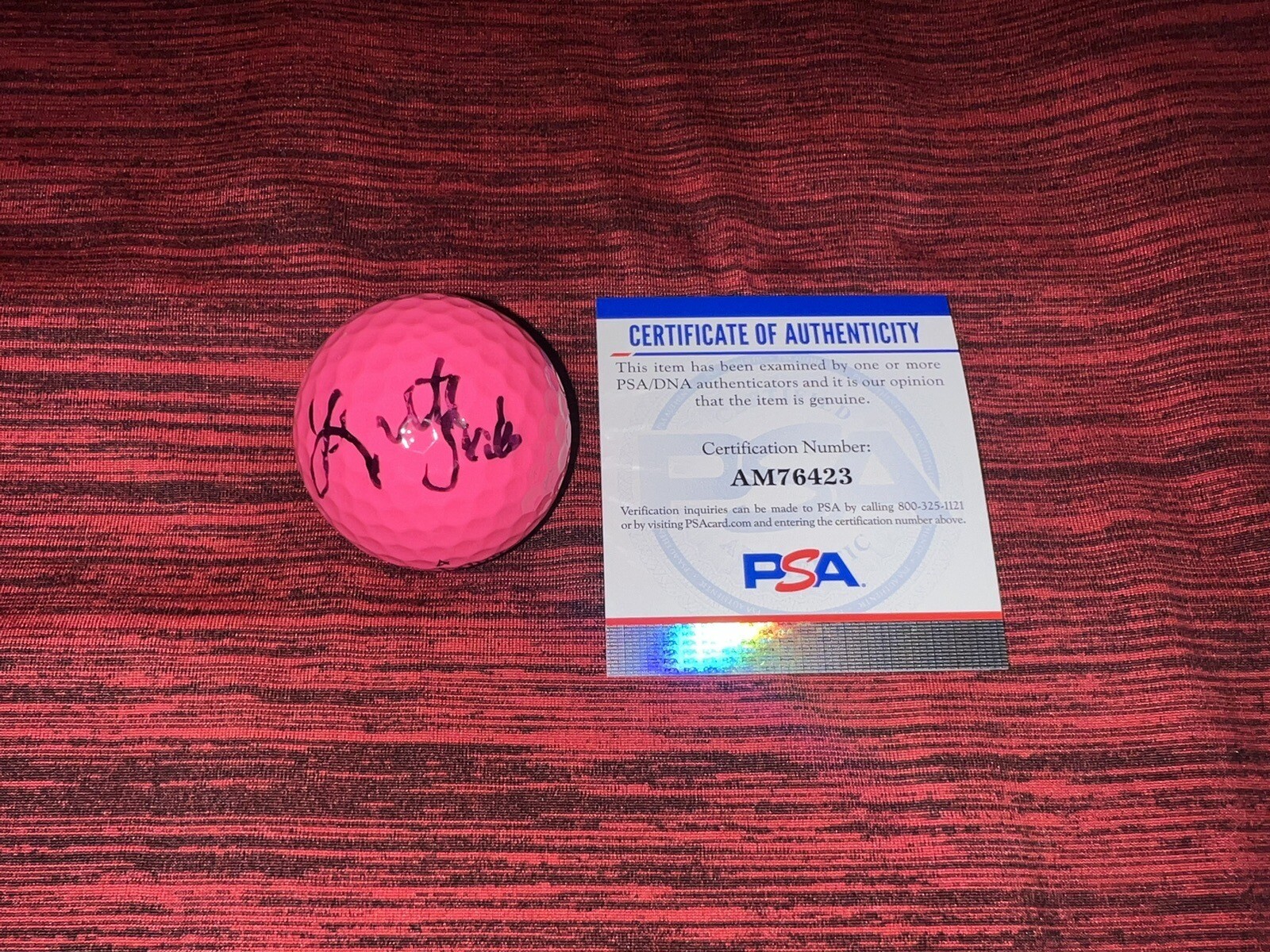 Lizette Salas Signed Pink Calloway Golf HOF Golf Ball LPGA Legend PSA/DNA