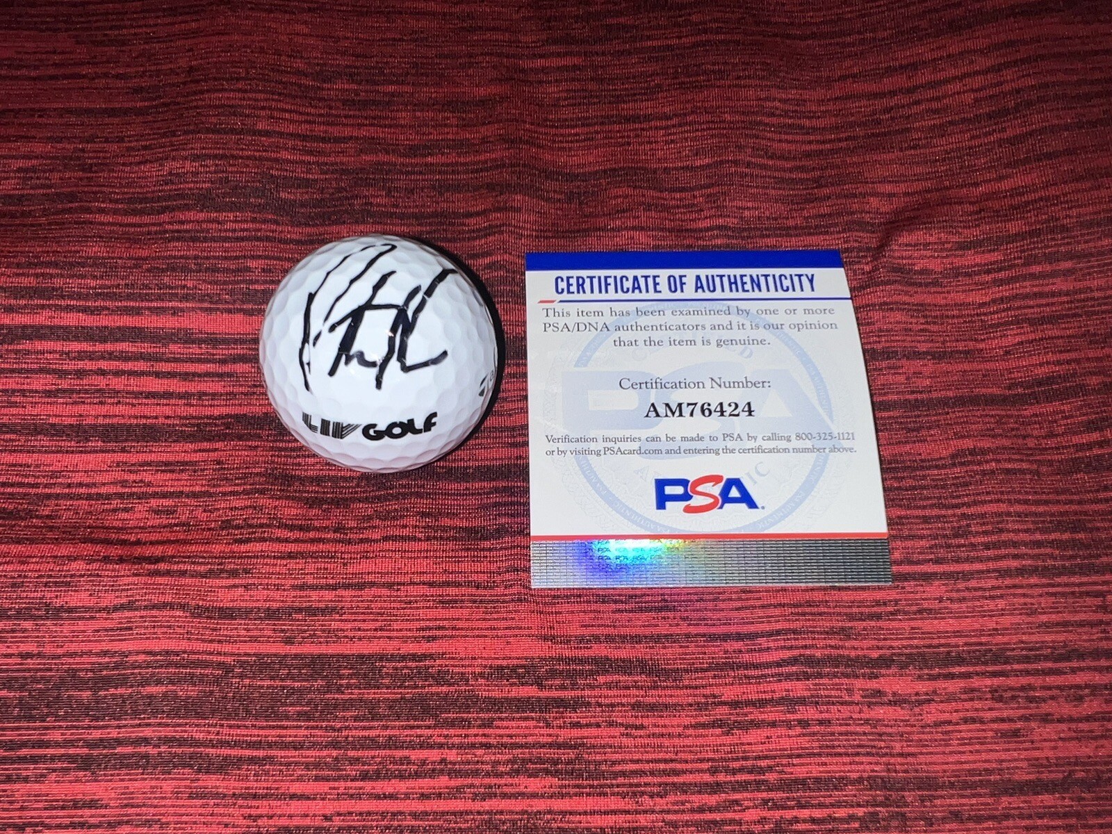 Patrick Reed Signed Official LIV Golf Ball LIV Golf 4 Aces Star PSA/DNA