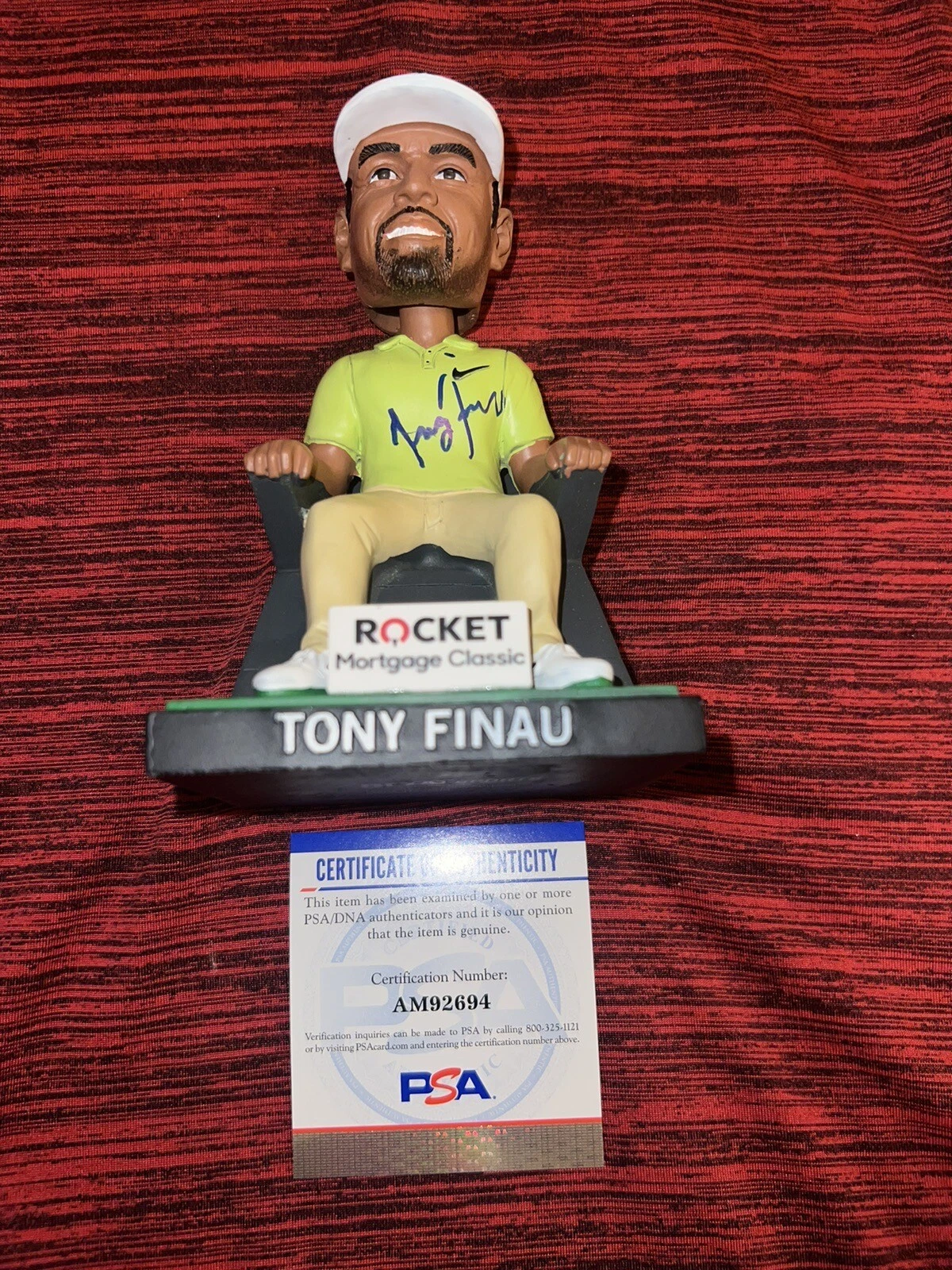 Tony Finau Signed Official Rocket Mortgage Bobblehead Superstar  PSA/DNA #3