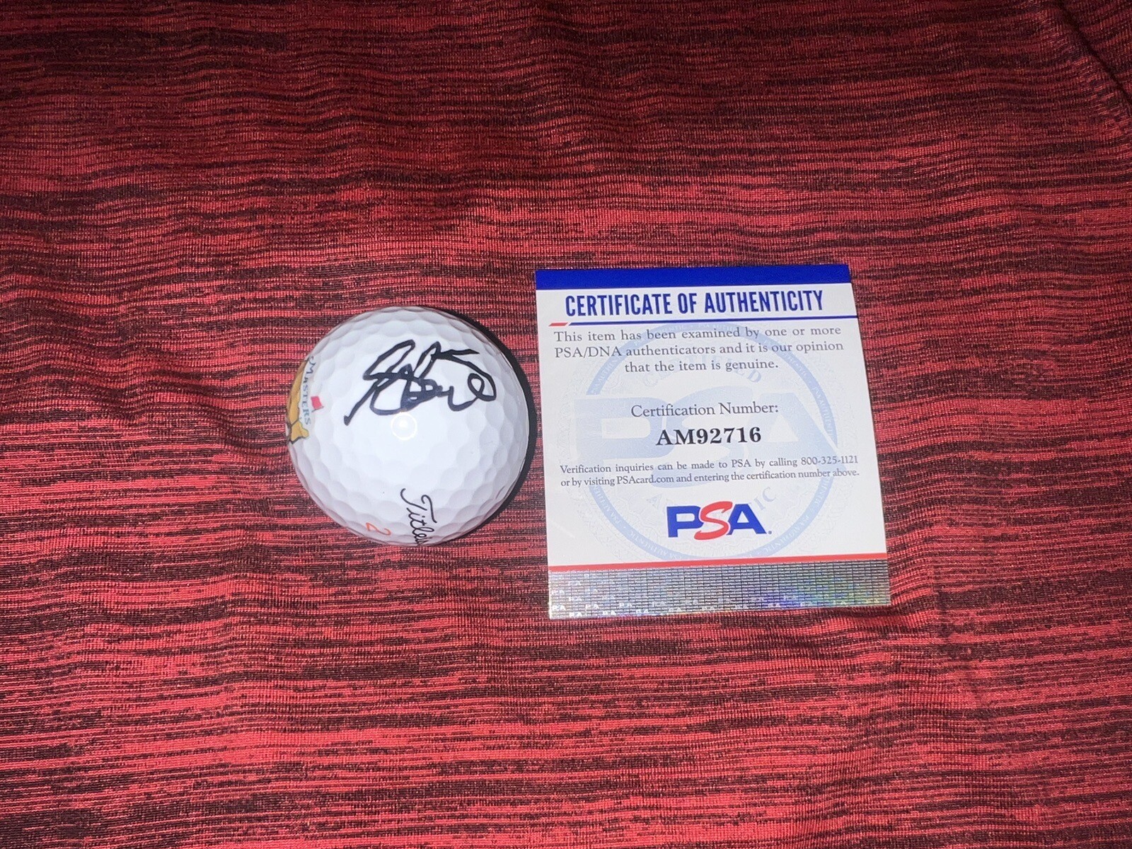 Sam Bennett Signed Titleist Masters Golf Ball 2023 Low Amateur PSA/DNA #2