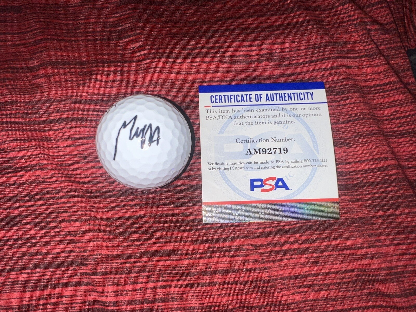 Max Homa Signed Titleist Masters Golf Ball PGA Tour Superstar Champ PSA/DNA
