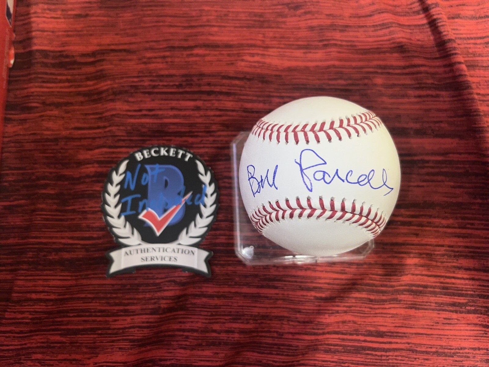 Bill Parcells Signed Official Major League Baseball New York Giants Beckett