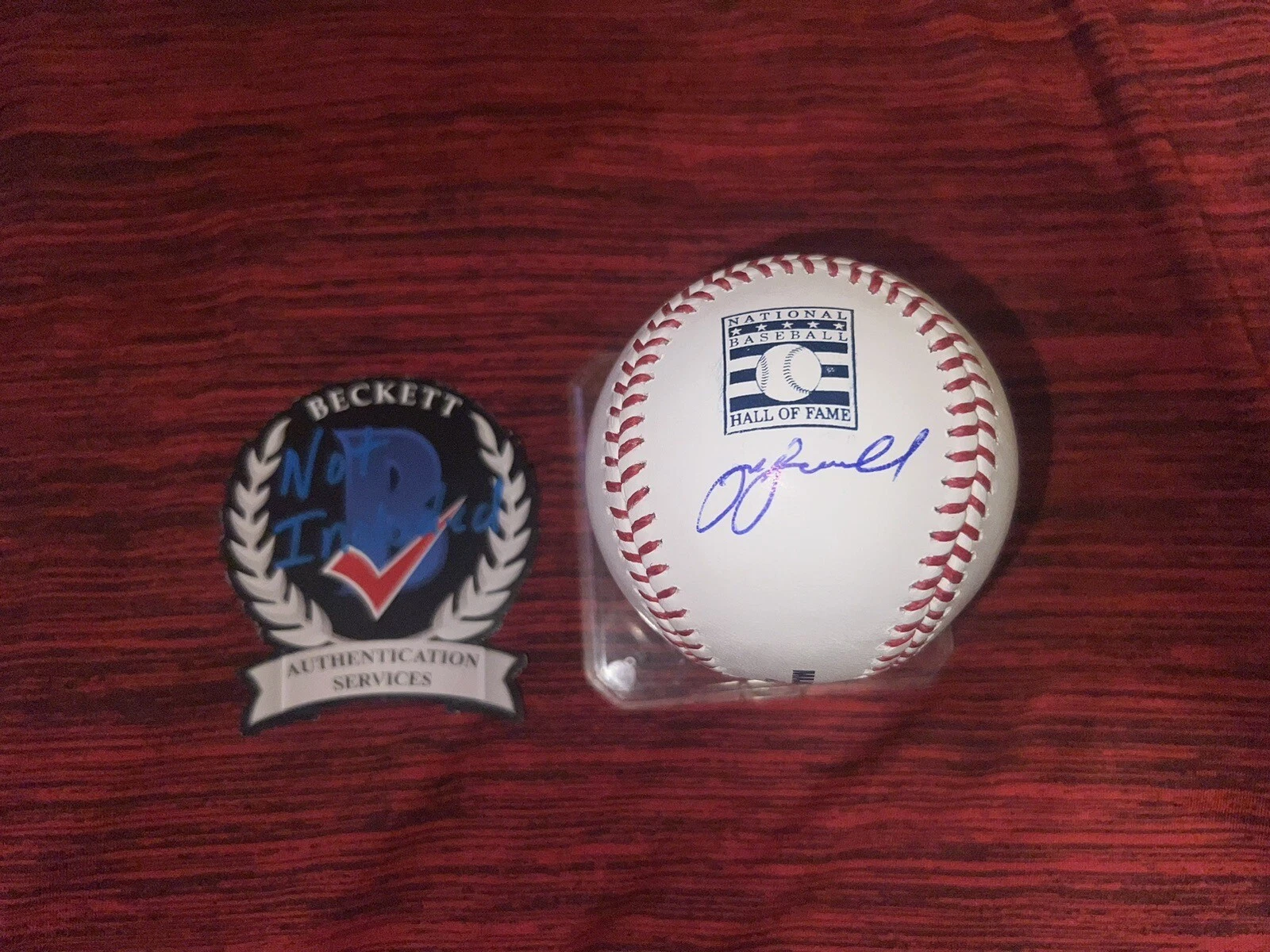 Jeff Bagwell Signed Official Hall Of Fame Baseball Houston Astros Beckett