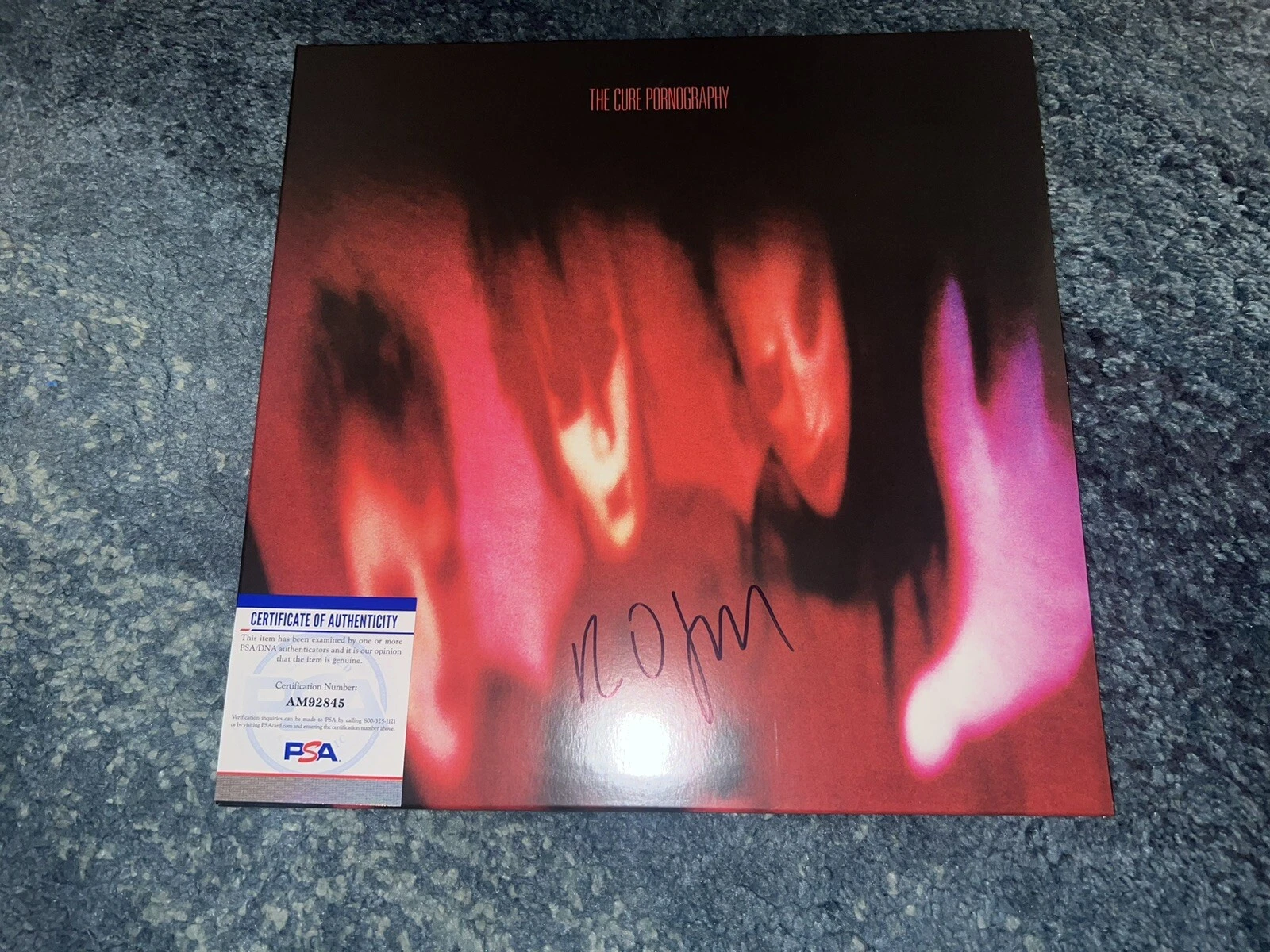 Robert Smith Signed Pornography Vinyl The Cure Lead Singer PSA/DNA