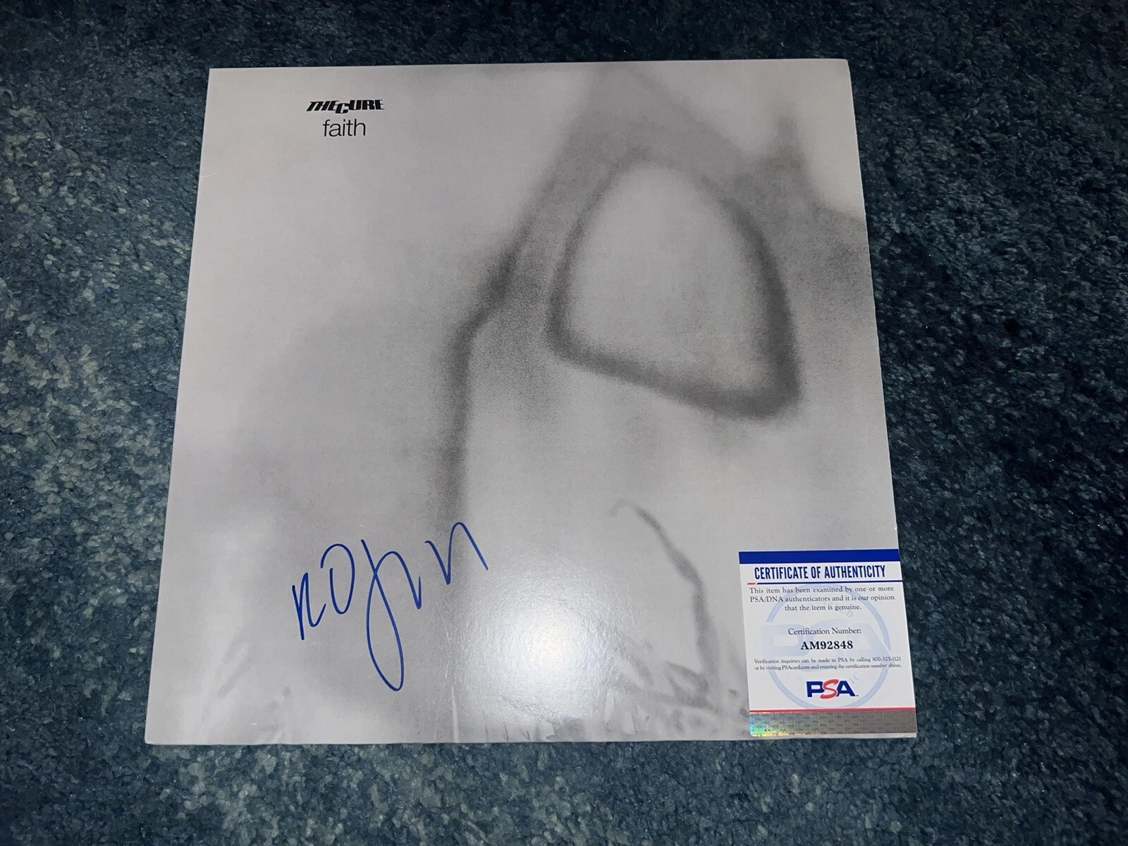 Robert Smith Signed Faith Vinyl The Cure Lead Singer PSA/DNA