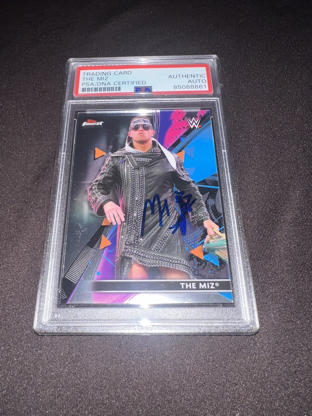 The Miz Signed 2021 Topps Finest WWE Trading Card WWE Superstar PSA/DNA