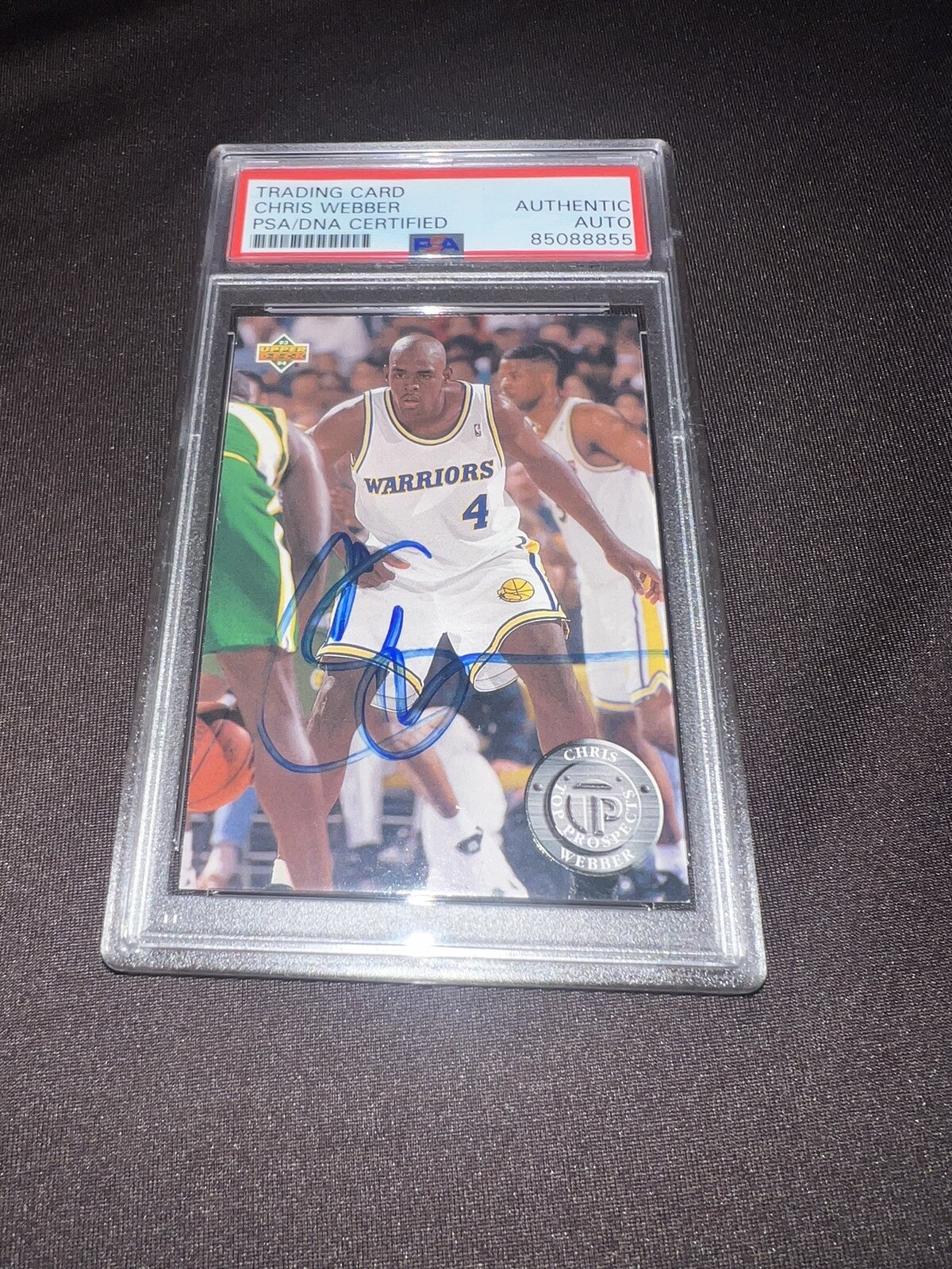 Chris Webber Signed 1993-94 Upper Deck Trading Card Warriors PSA/DNA