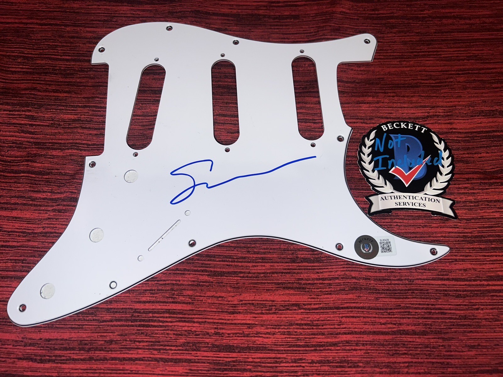 Susanna Hoffs Signed Stratocaster Pickguard The Bangles Star Beckett