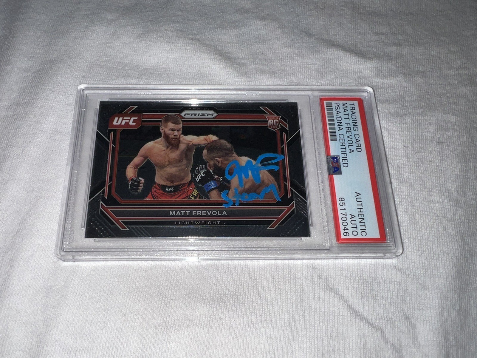 Matt Frevola Signed 2023 Panini Prizm UFC Trading Card PSA/DNA
