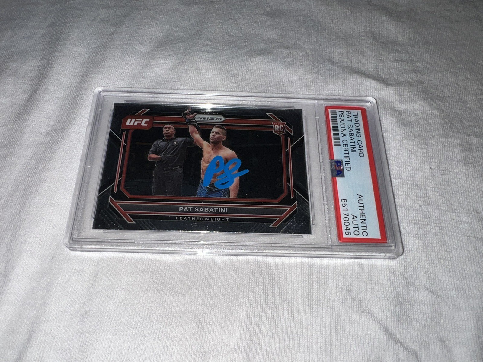 Pat Sabatini Signed 2023 Panini Prizm UFC Trading Card PSA/DNA