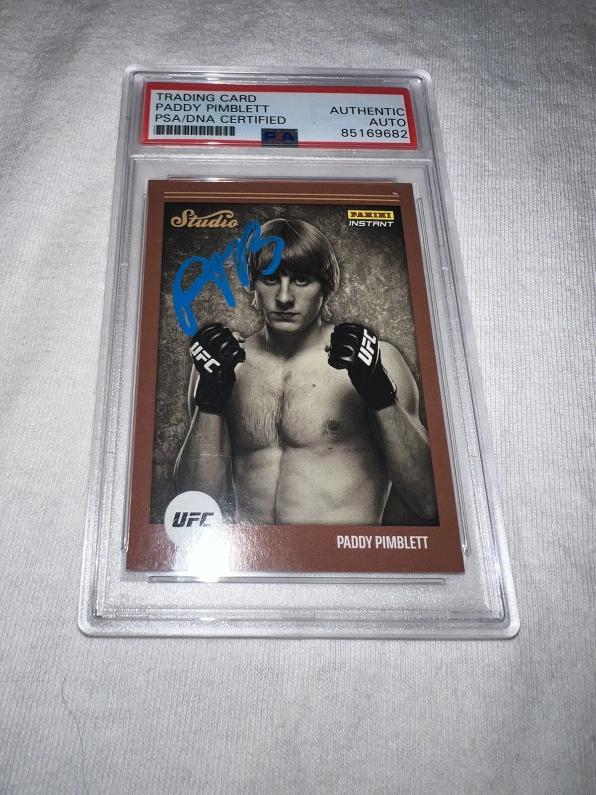 Paddy Pimblett Signed 2022 Panini Instant Studio UFC Trading Card PSA/DNA