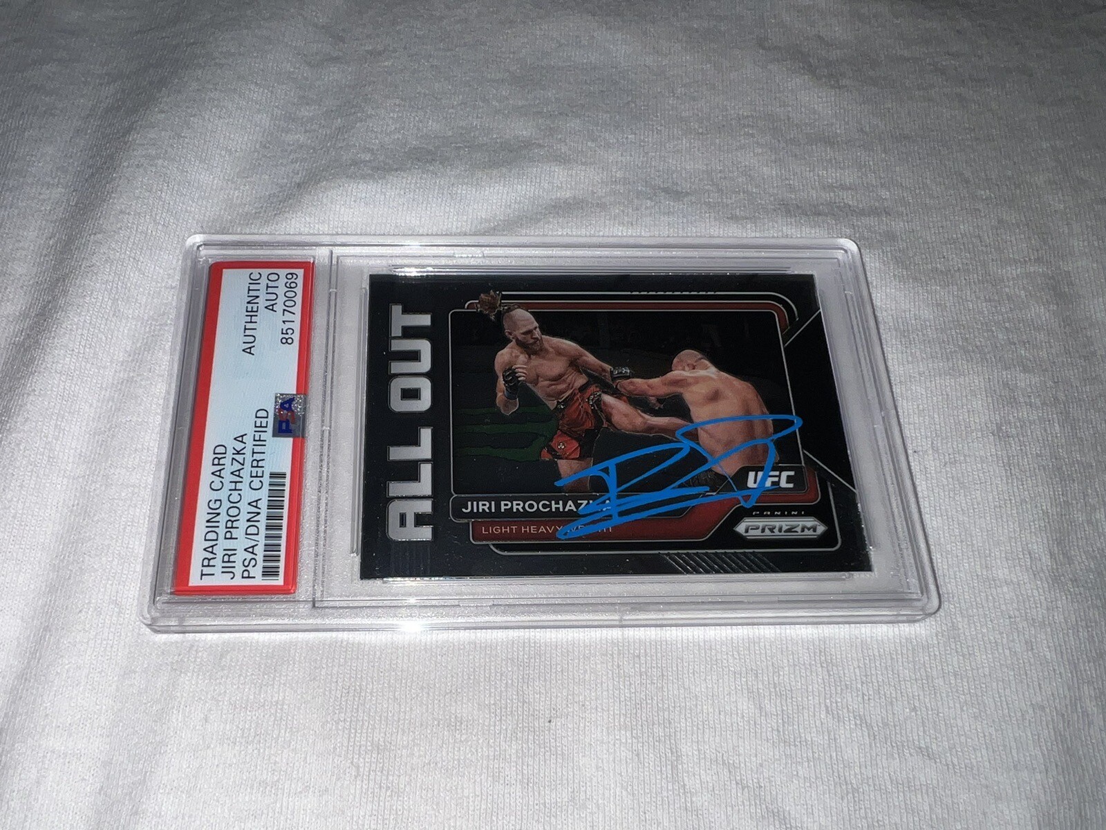 Jiri Prochazka Signed 2023 Panini Prizm UFC Trading Card PSA/DNA