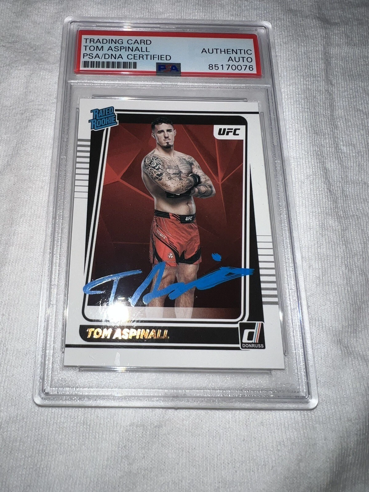 Tom Aspinall Signed 2022 Panini Donruss Rated Rookie UFC Trading Card PSA/DNA #2