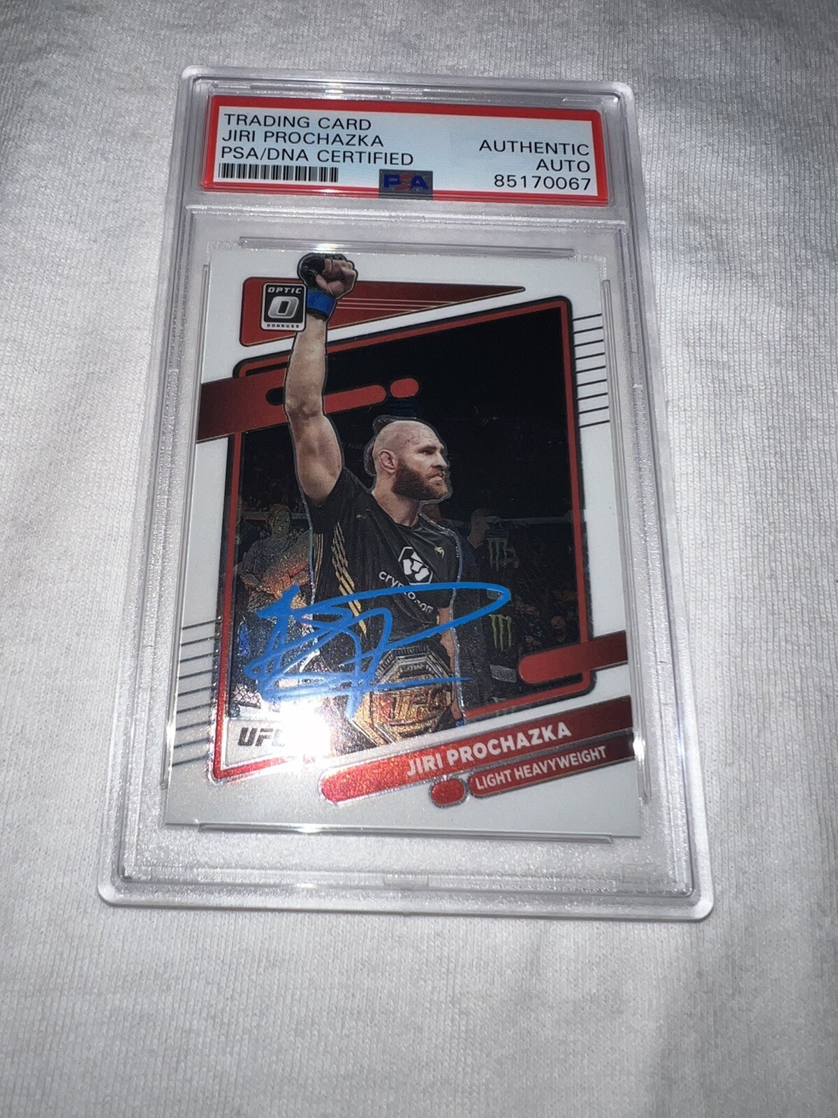 Jiri Prochazka Signed 2022 Panini Donruss Optic UFC Trading Card PSA/DNA