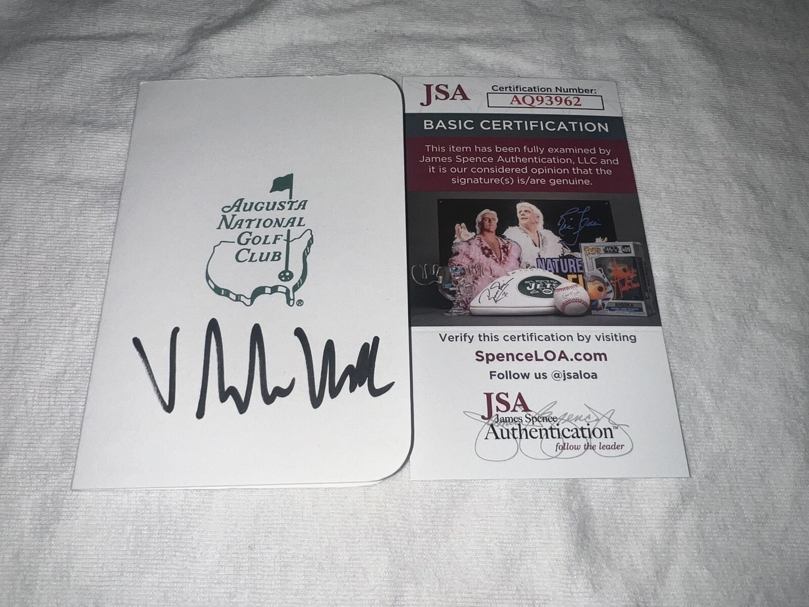 Viktor Hovland Signed Masters Scorecard PGA Superstar Champion JSA Auth #2