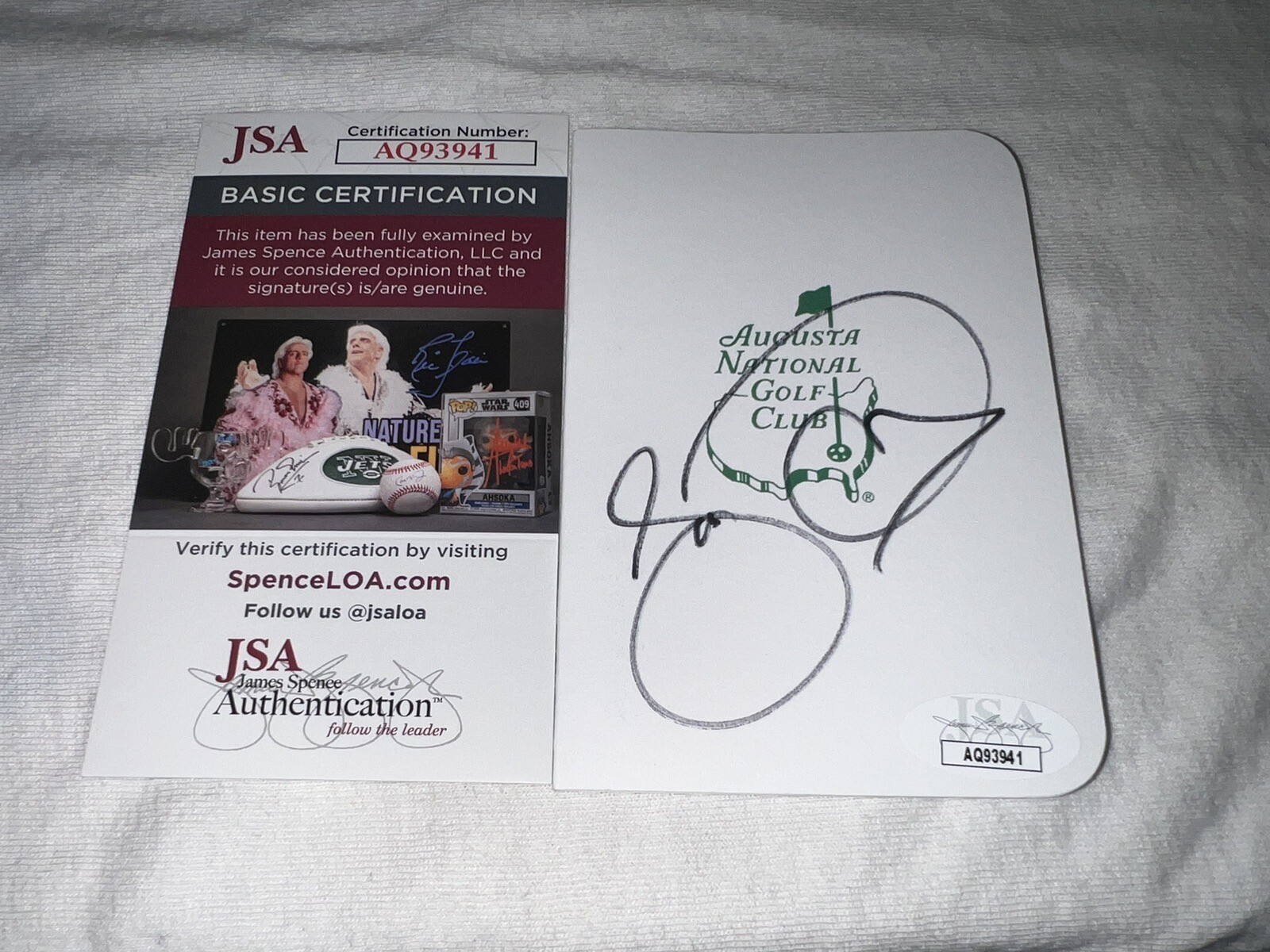 Jason Day Signed Masters Scorecard PGA Superstar Champion JSA Auth
