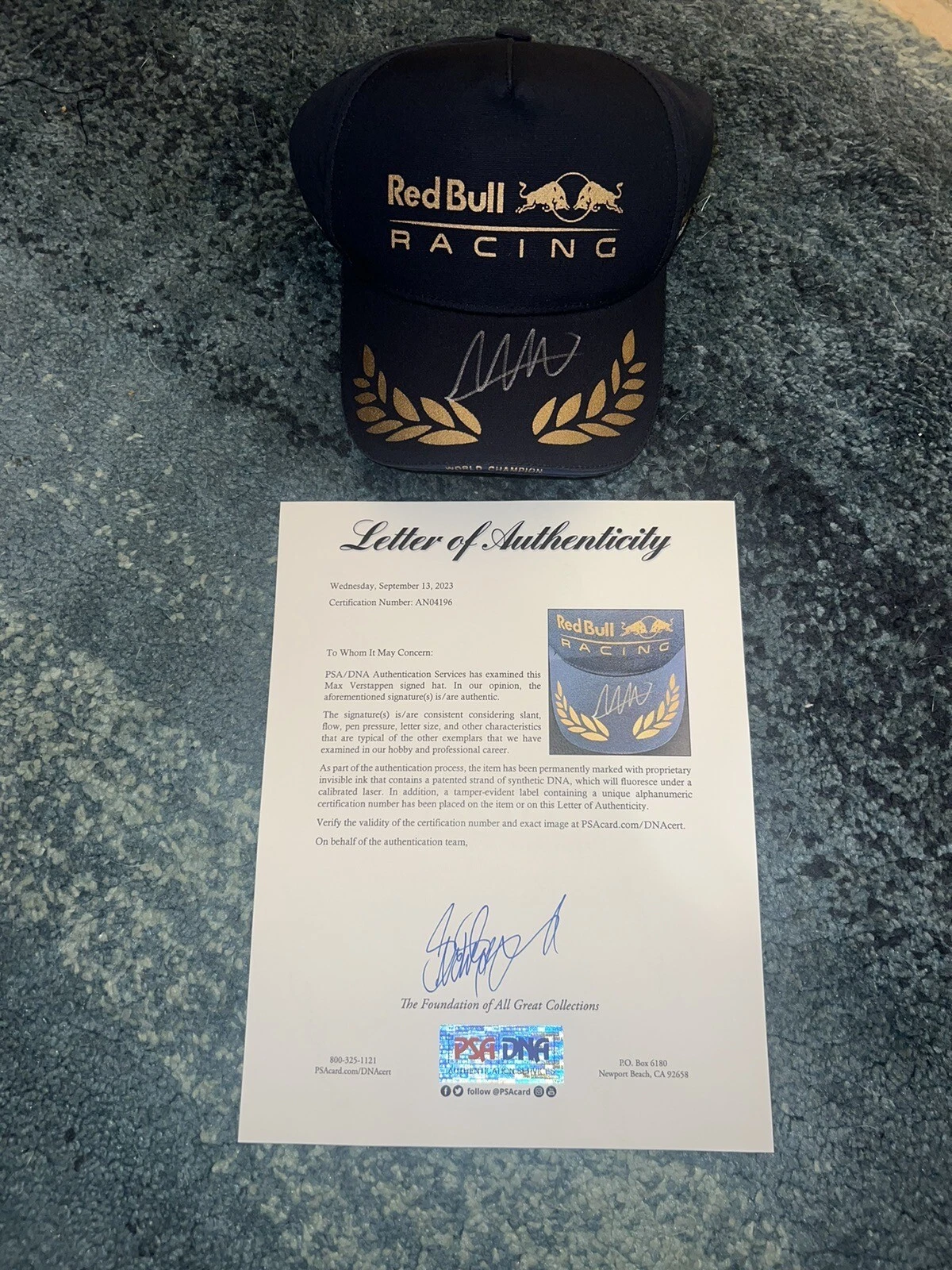 Max Verstappen Signed Official Red Bull Racing Hat Champions PSA/DNA #2