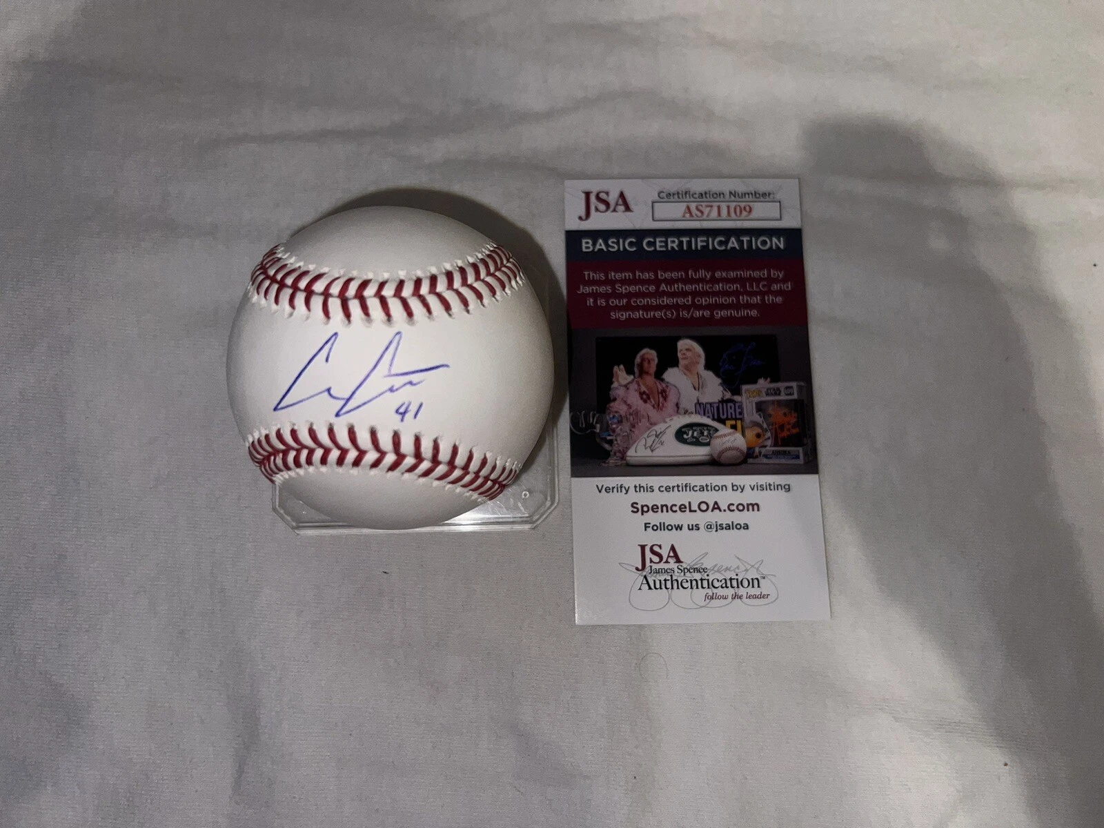 Andrew Abbott Signed Official Major League Baseball Cincinnati Reds Star JSA #2
