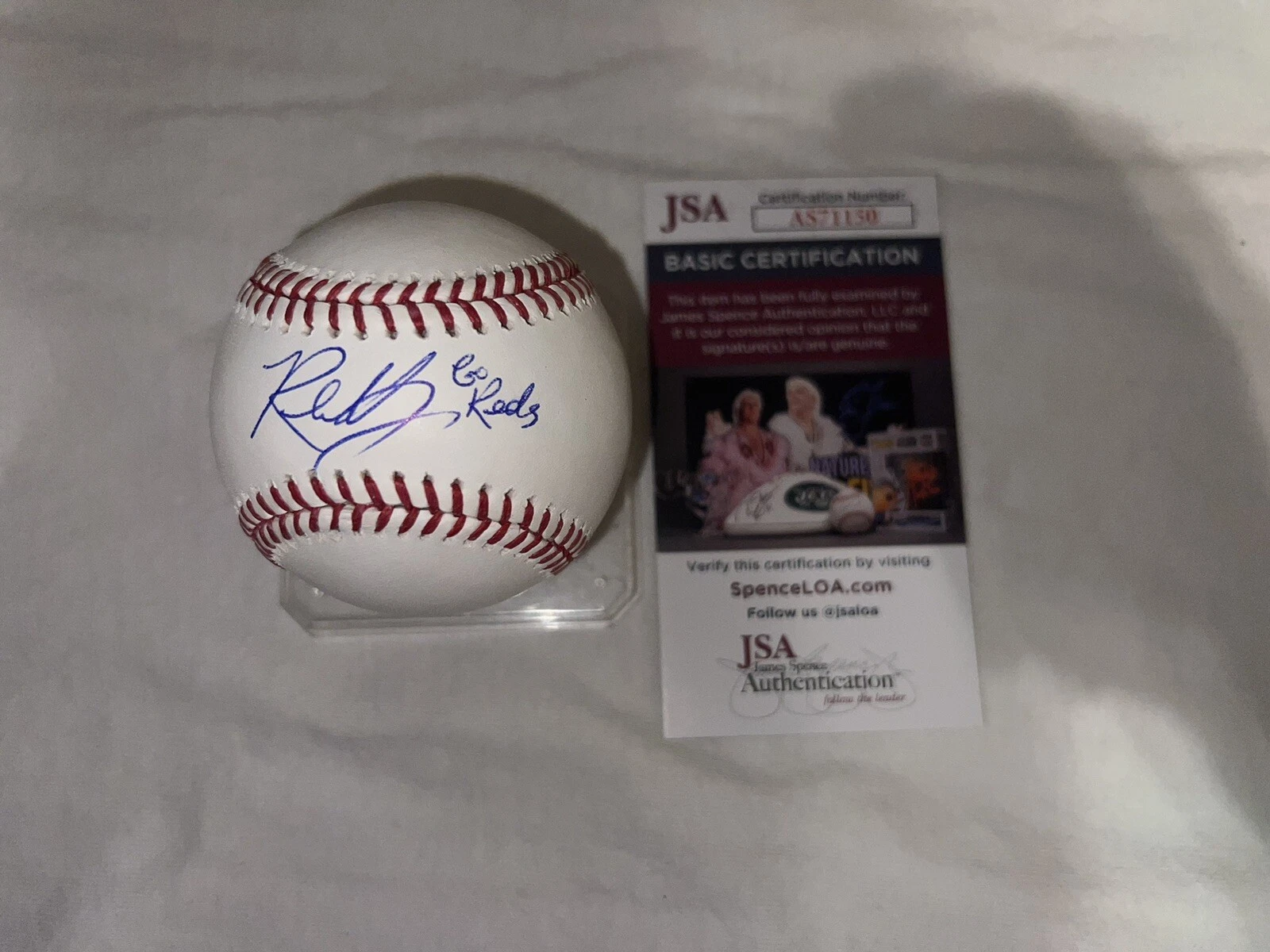Rhett Lowder Signed Official Major League Baseball Cincinnati Reds Star JSA #3