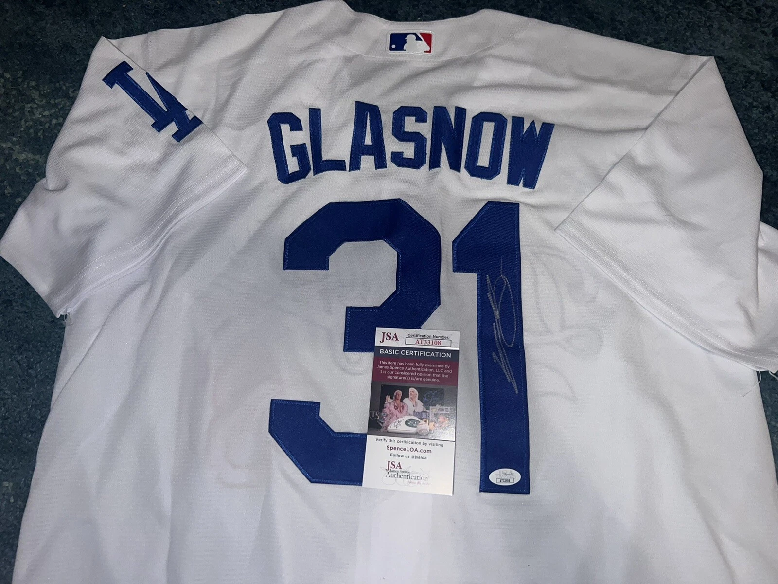Tyler Glasnow Signed Los Angeles Dodgers Jersey Superstar Ace JSA Auth #4