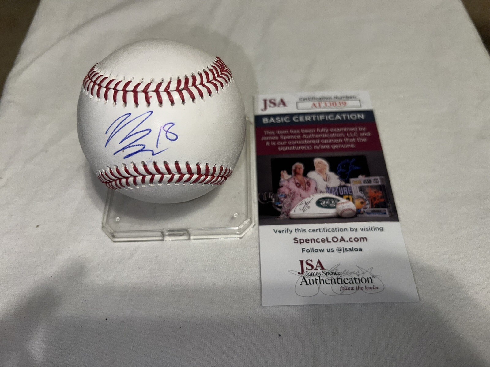 Nolan Schanuel Signed Official Major League Baseball Los Angeles Angels JSA #2