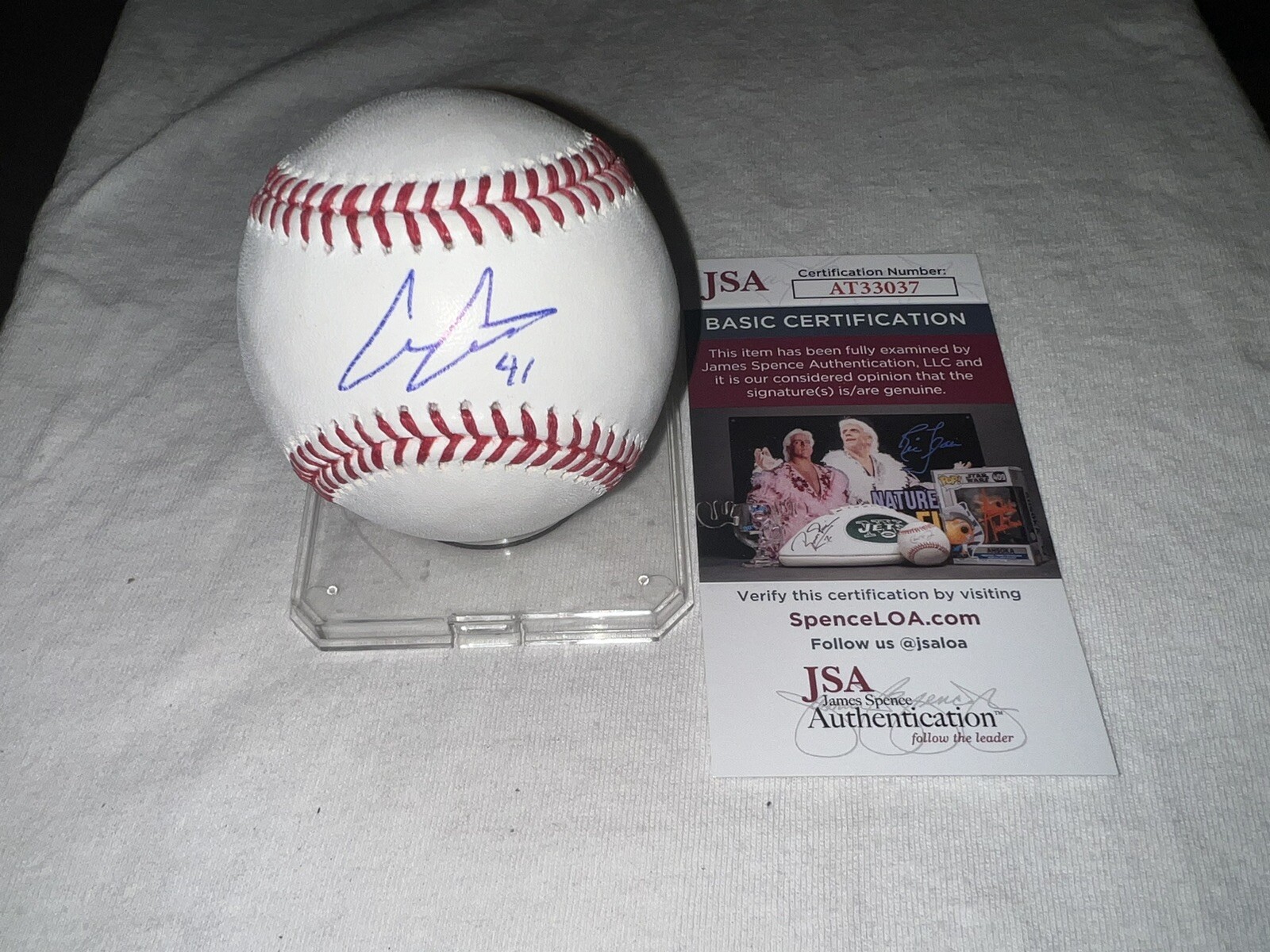 Andrew Abbott Signed Official Major League Baseball Cincinnati Reds Star JSA #3