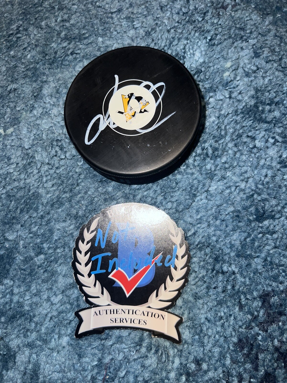 Lars Eller Signed Official Pittsburgh Penguins Hockey Puck Star Beckett