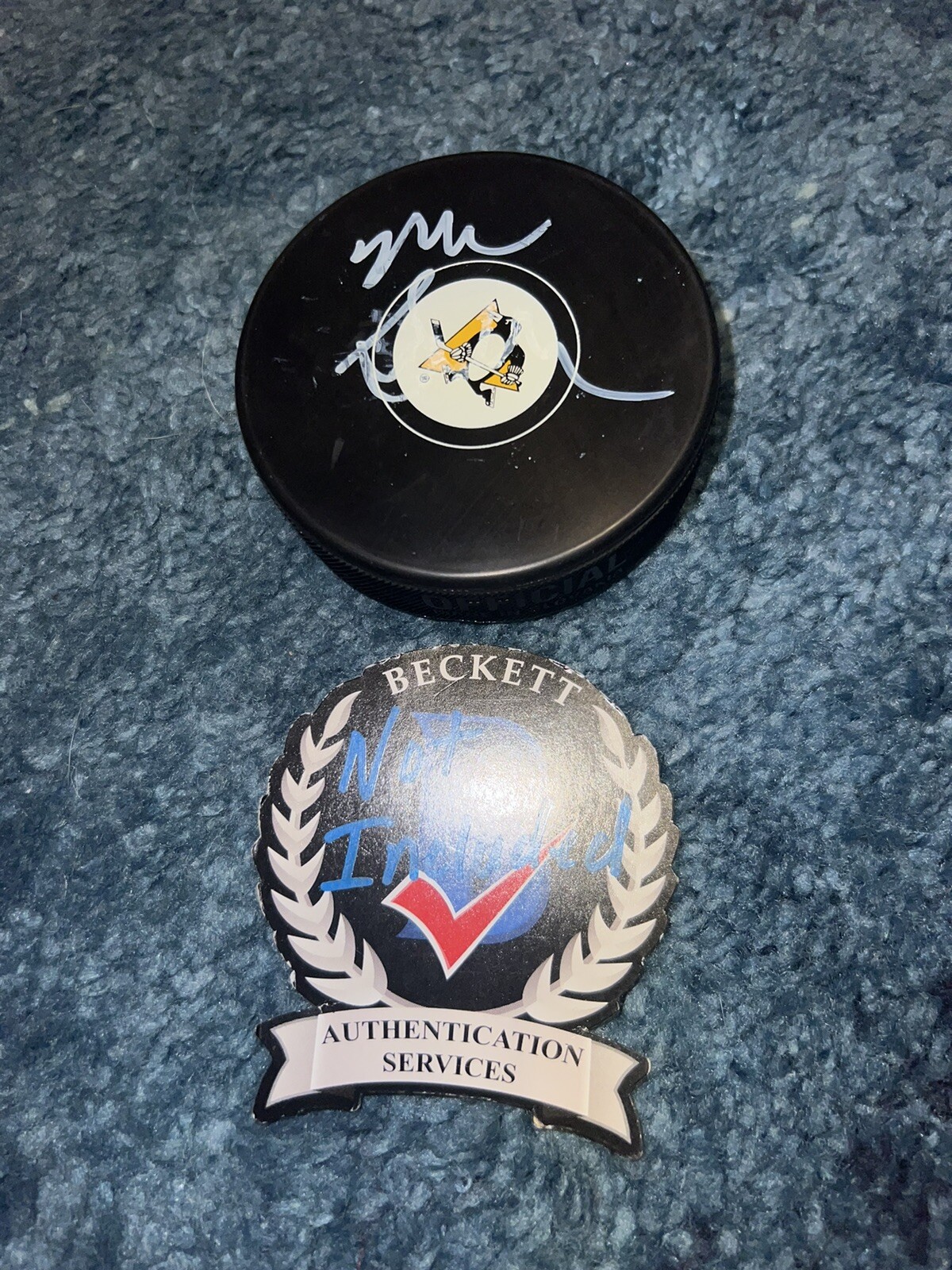 Mike Sullivan Signed Official Pittsburgh Penguins Hockey Puck Star Beckett