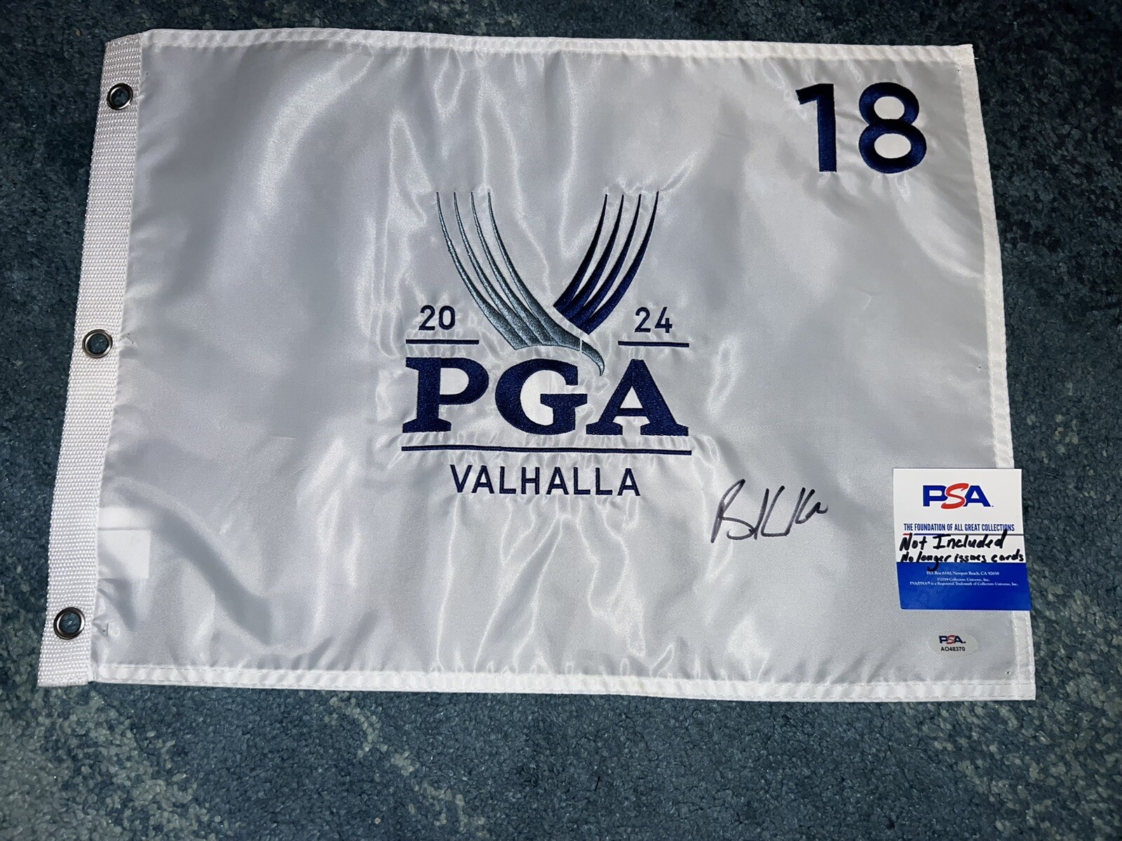 Brooks Koepka Signed Official 2024 PGA Championship Flag Valhalla Golf PSA #4