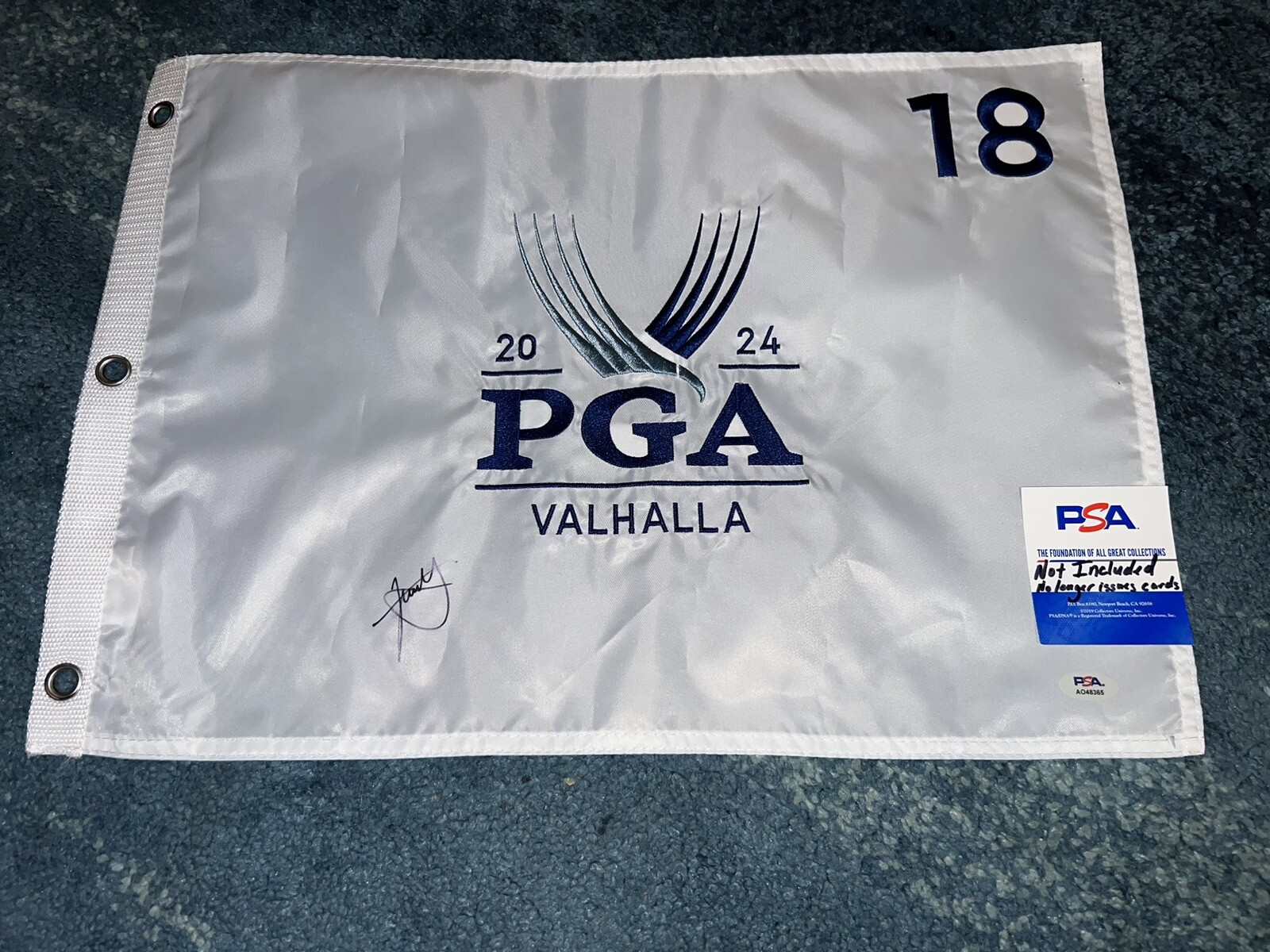 XANDER SCHAUFFELE SIGNED OFFICIAL 2024 PGA CHAMPIONSHIP FLAG VALHALLA GOLF PSA COLLECTIBLE MEMORABILIA