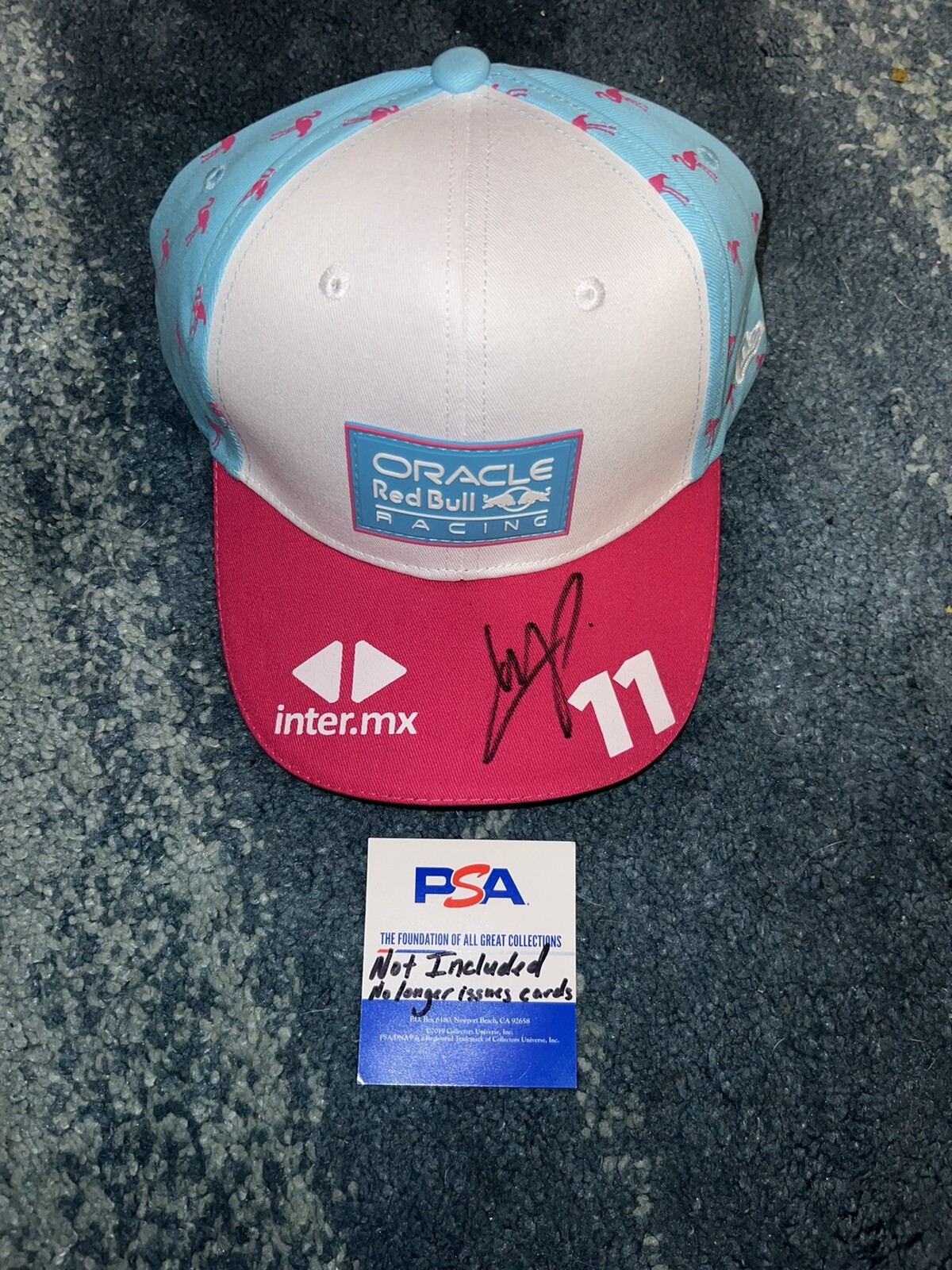 Sergio “Checo” Perez Signed Red Bull Hat Mexico Legend Superstar PSA/DNA #4