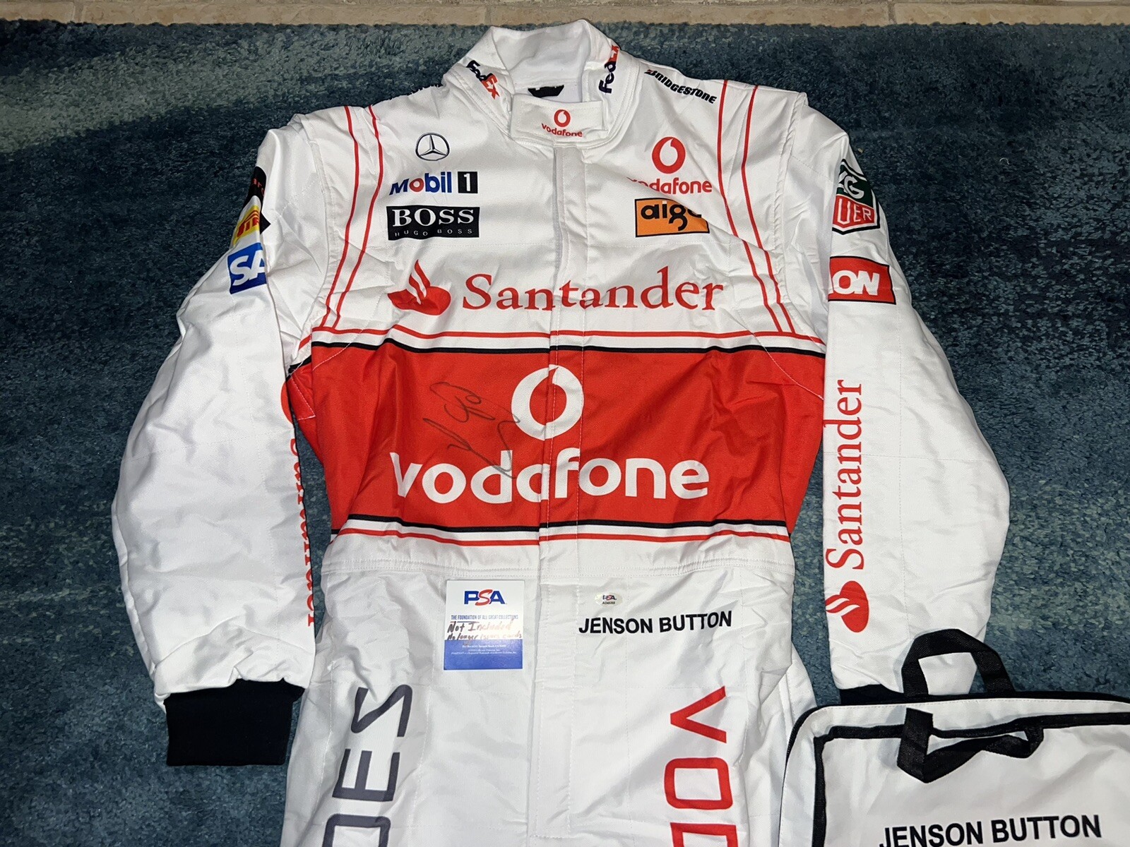 Jenson Button Signed Full Size McLaren 2010 Season Race Suit Legend PSA/DNA