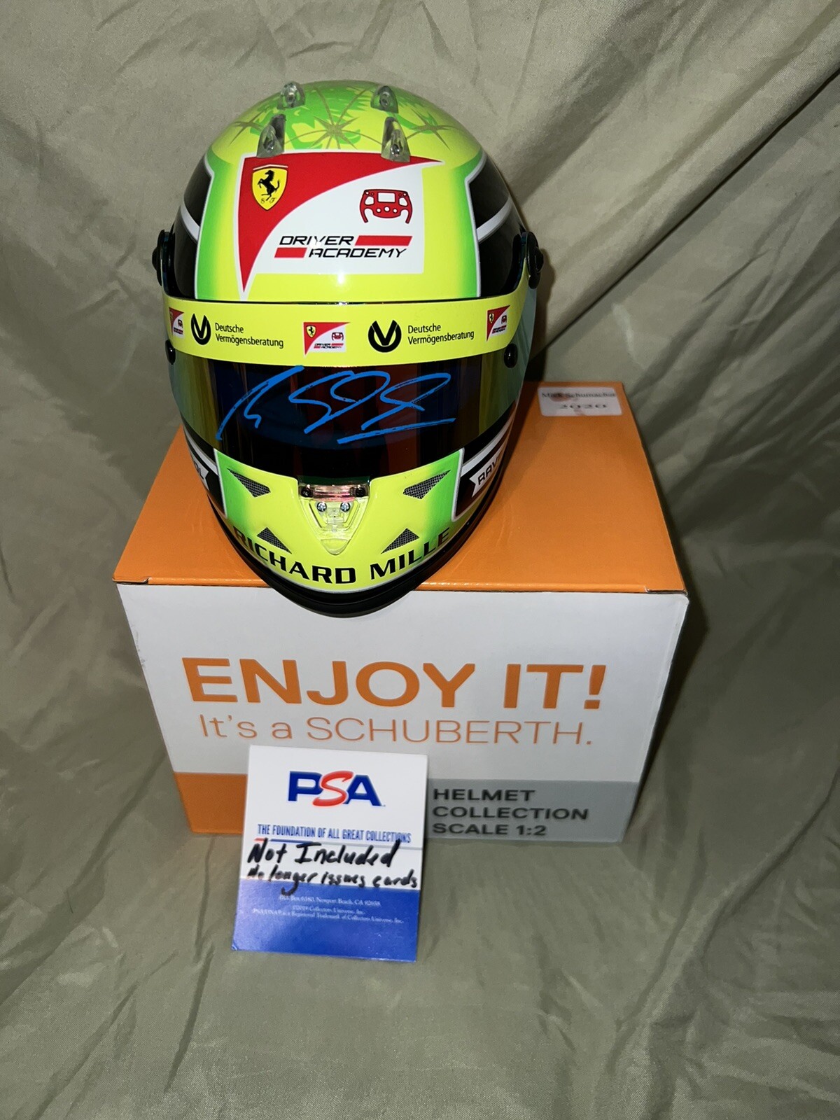 Mick Schumacher Signed Official 2020 Abu Dhabi Test 1:2 Mini Helmet Haas PSA/DNA
