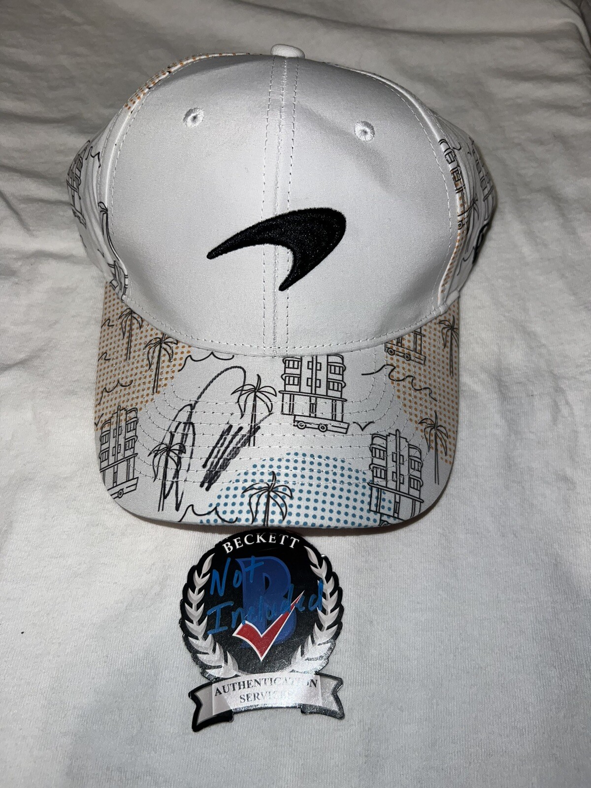 Oscar Piastri Signed McLaren 2024 Miami GP Hat Mclaren Star Beckett #3