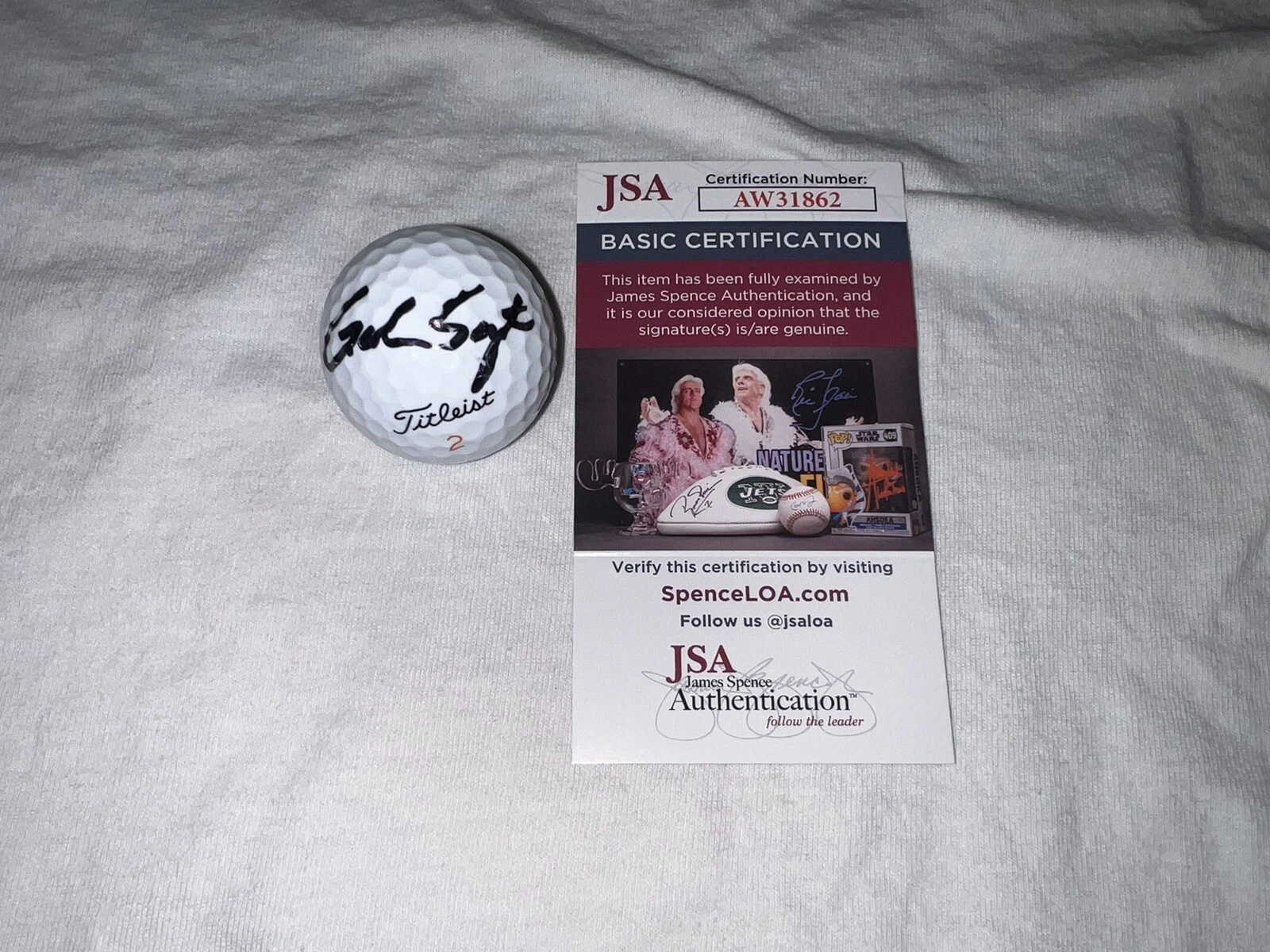 Gordon Sargent Signed Official Titleist Golf Ball PGA Rookie Star JSA Cert
