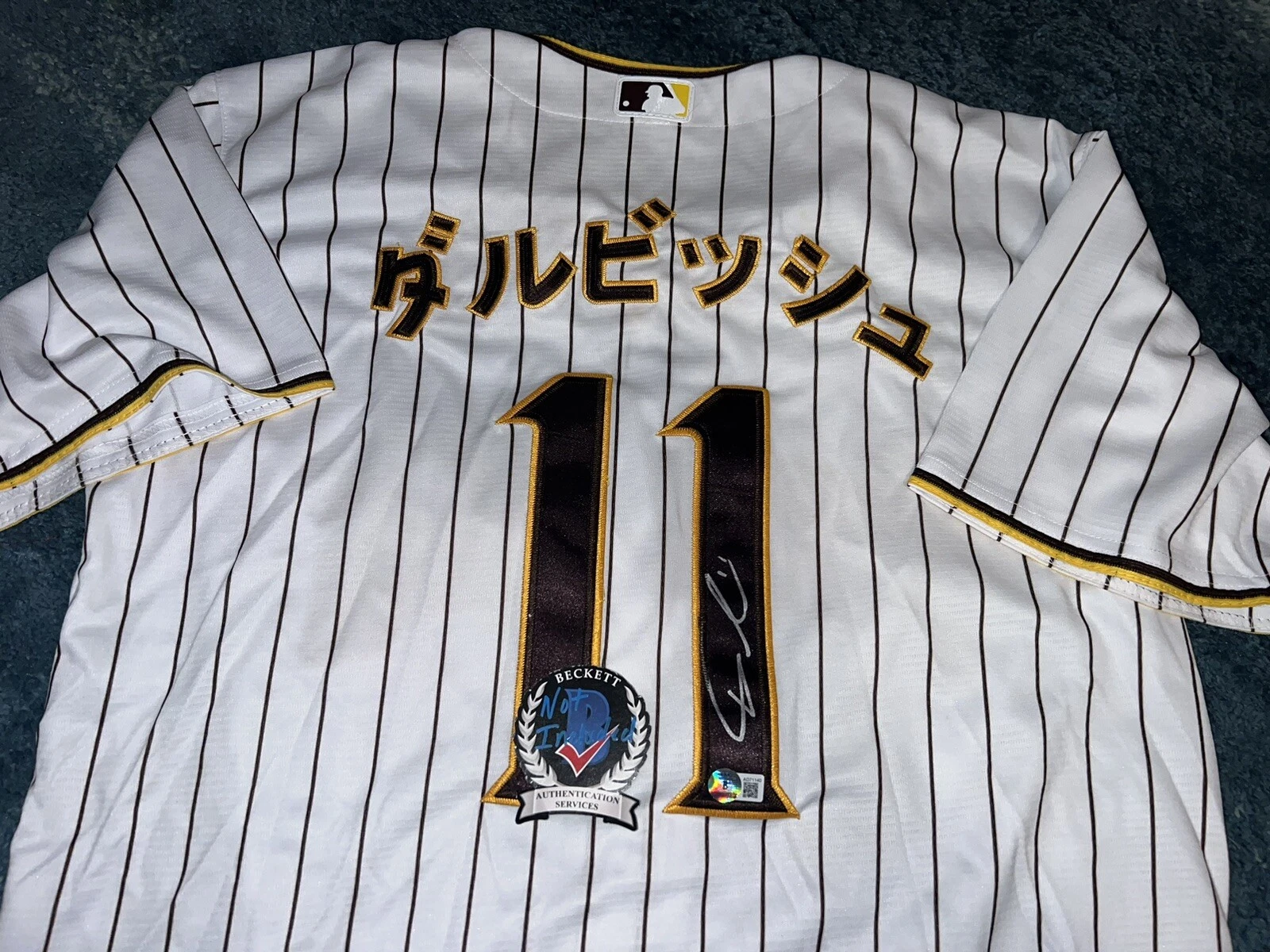 Yu Darvish Signed San Diego Padres Jersey Superstar Ace Japan Kanji Beckett #2