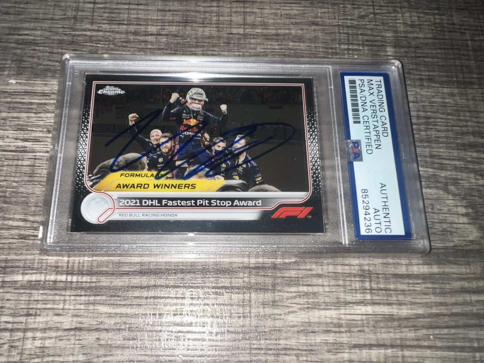 Max Verstappen Signed 2022 Topps Chrome F1 Card #194 Red Bull Racing PSA/DNA