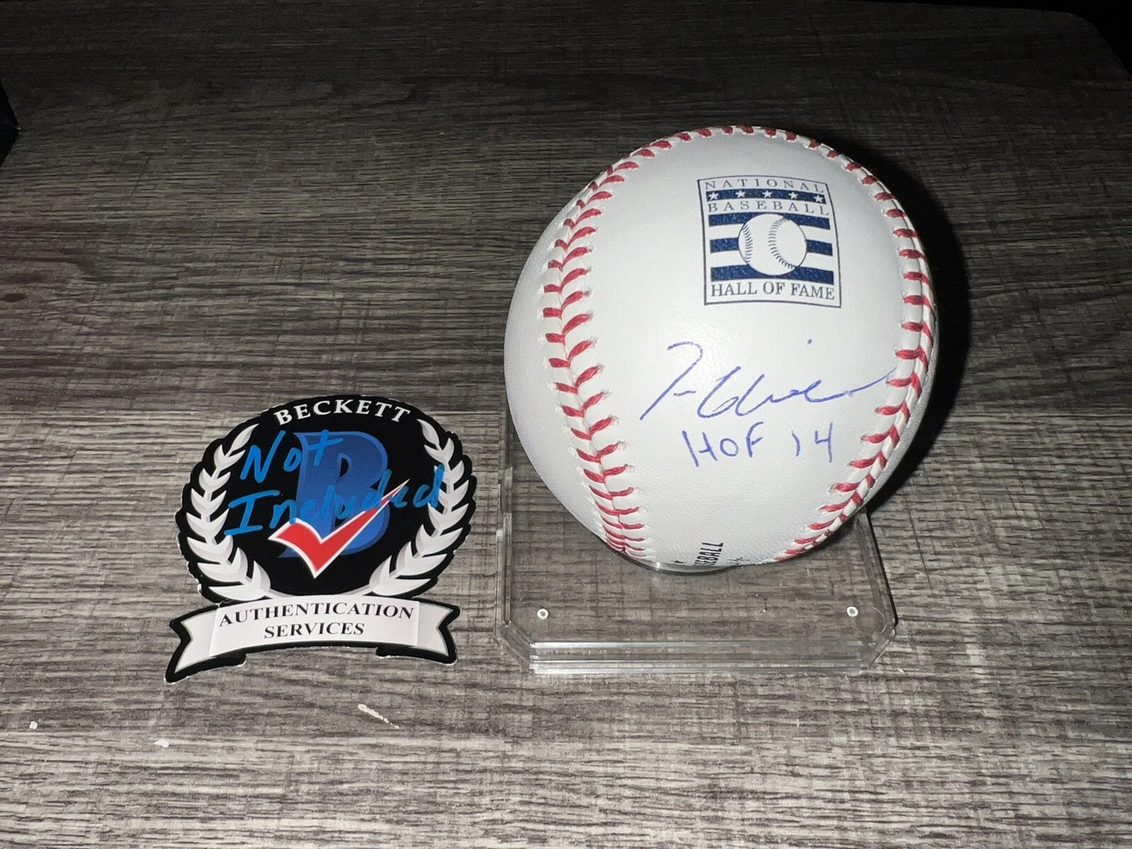 Tom Glavine Signed Rawlings Official Hall Of Fame Baseball HOF 2014 Beckett