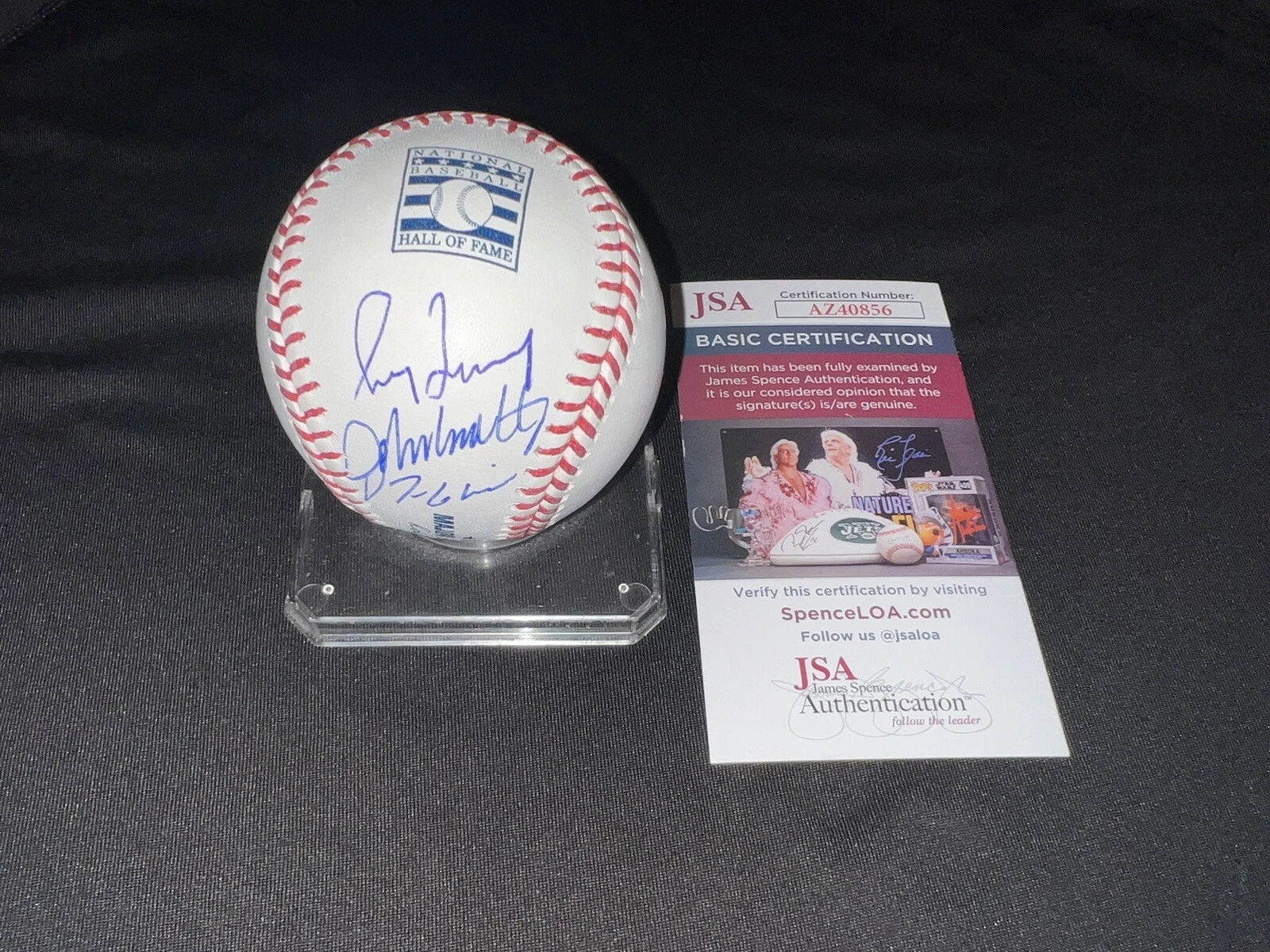 Greg Maddux, John Smoltz & Tom Glavine Signed Official Hall Of Fame Baseball #2