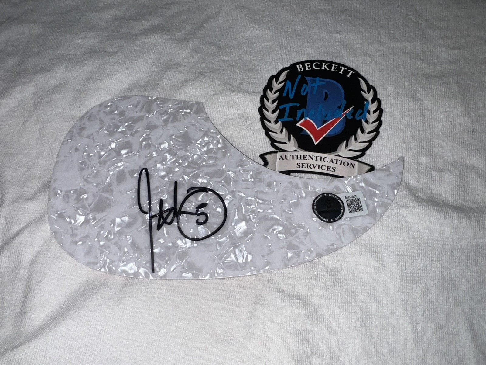 John 5 Signed Acoustic Pickguard Rob Zombie Motley Crue Beckett