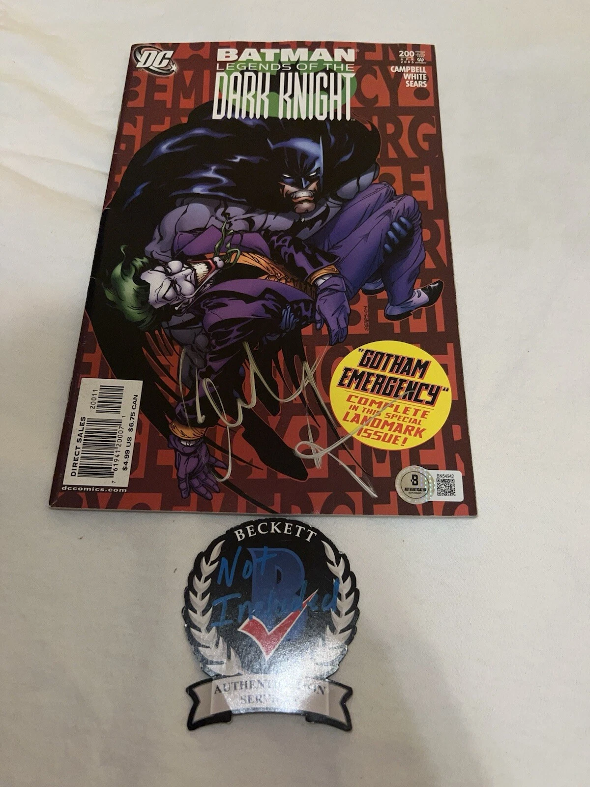 Christian Bale Signed Official DC The Dark Knight Comic Book Legend Beckett #14