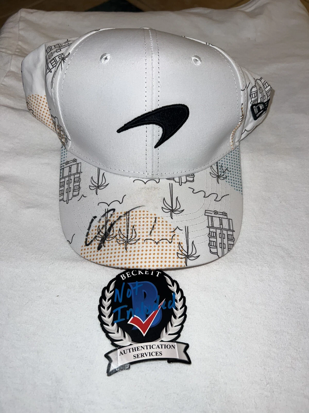 Oscar Piastri Signed McLaren Racing 2024 Miami GP Hat Star Australia Beckett #3