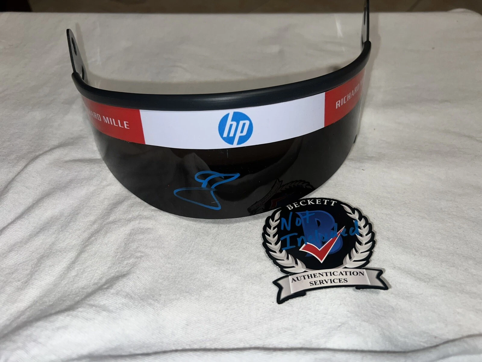 Ollie Oliver Bearman Signed 1:1 Full Size Helmet Visor Only Ferrari Beckett #2